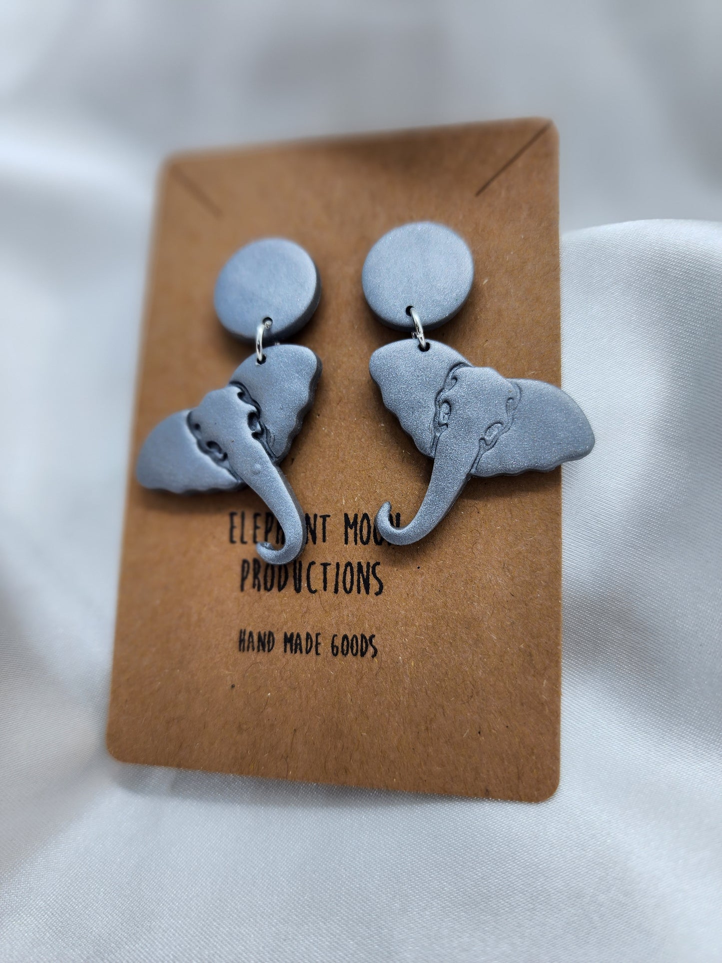 Elephant Clay Earrings