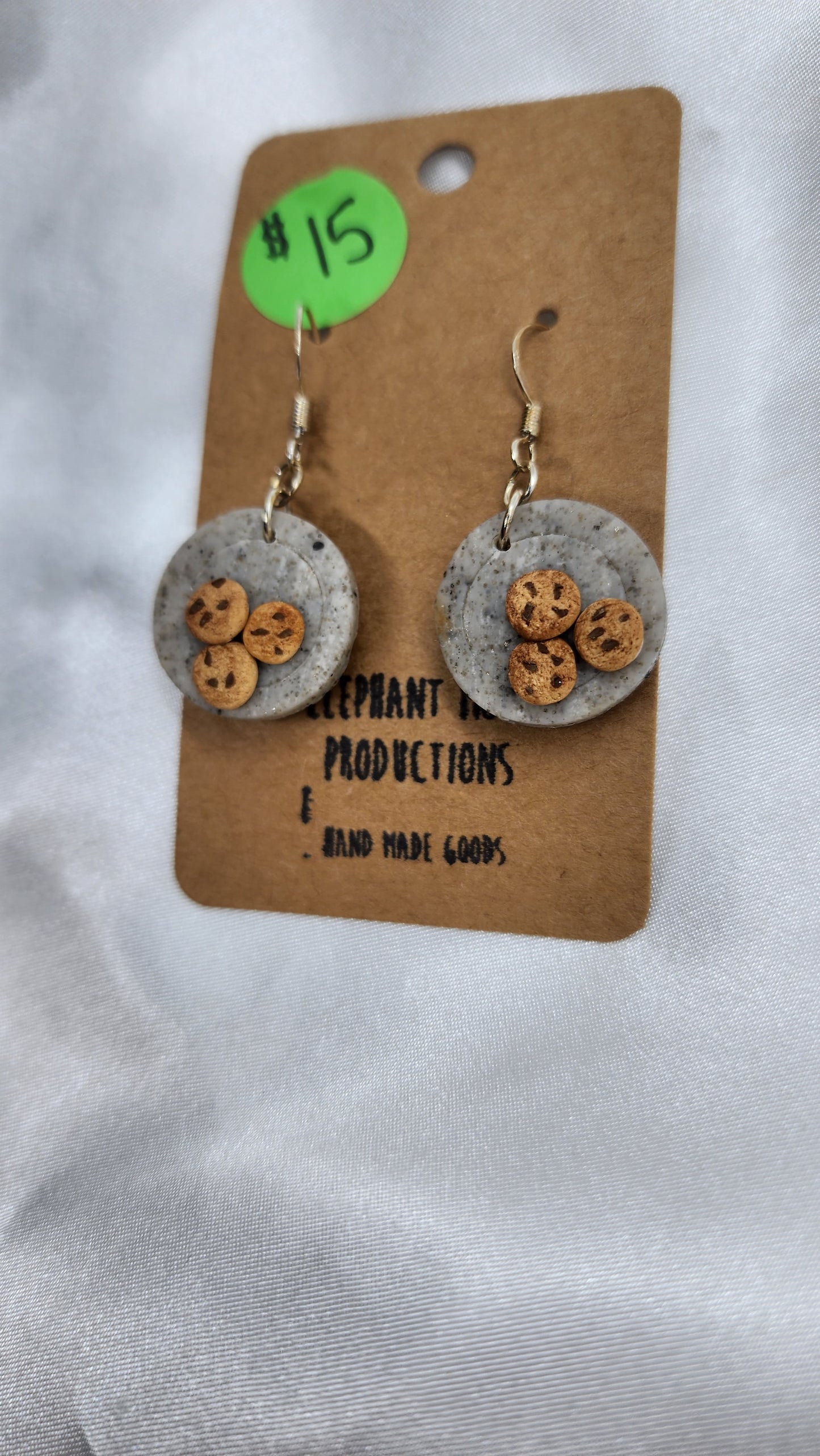 Chocolate Chip Cookie Earrings