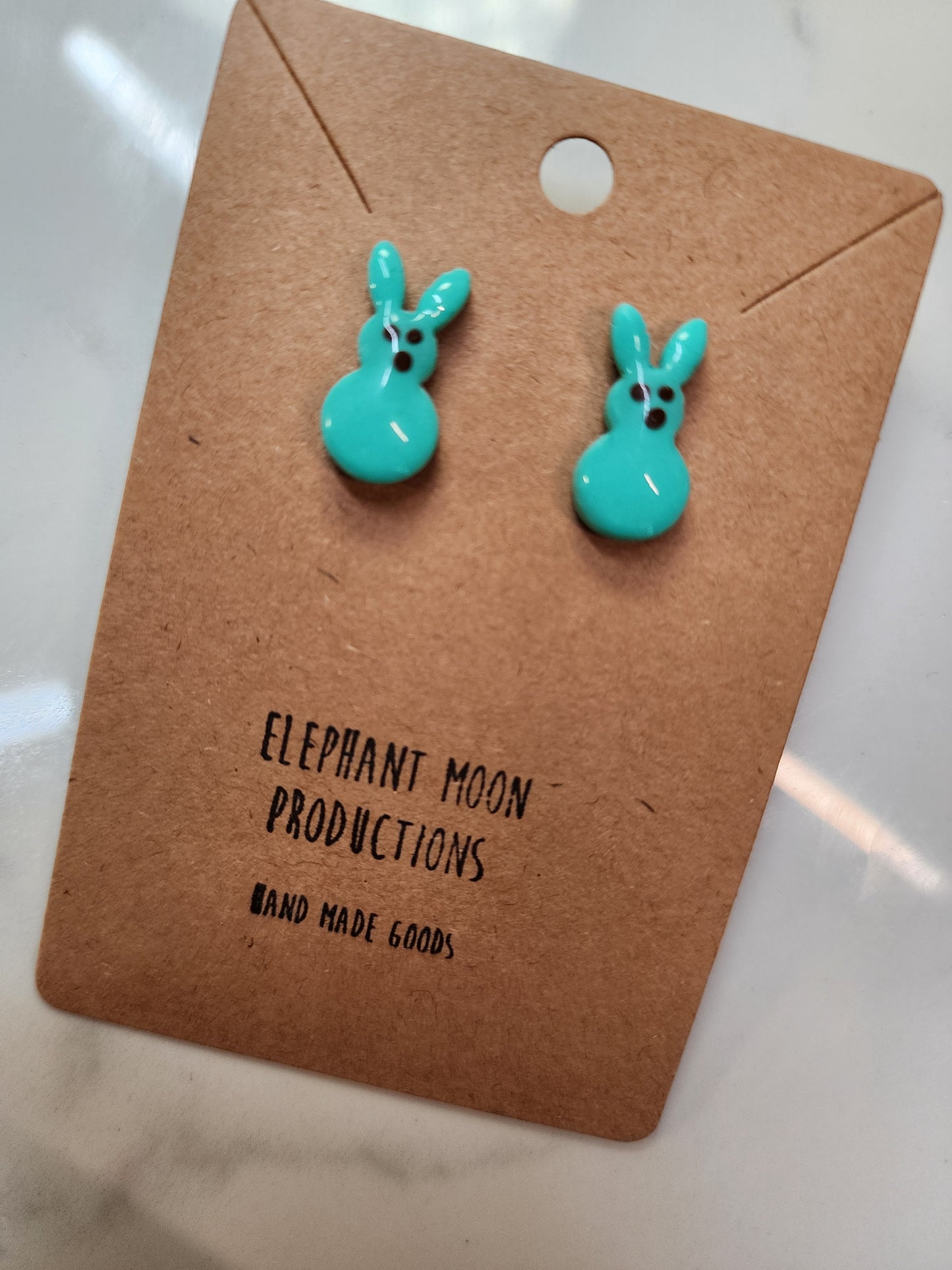 Small Turquoise Peep Stud Earrings