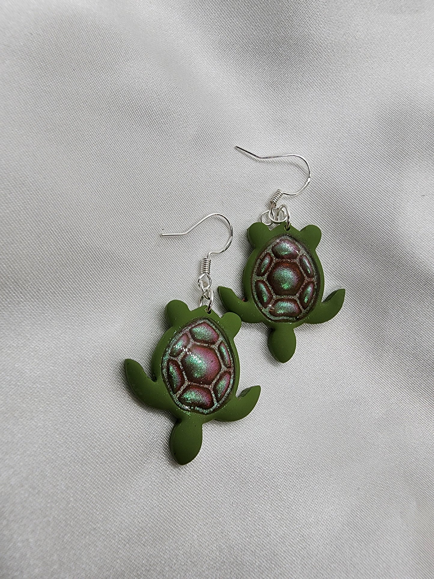 Turtle Handmade Clay Earrings