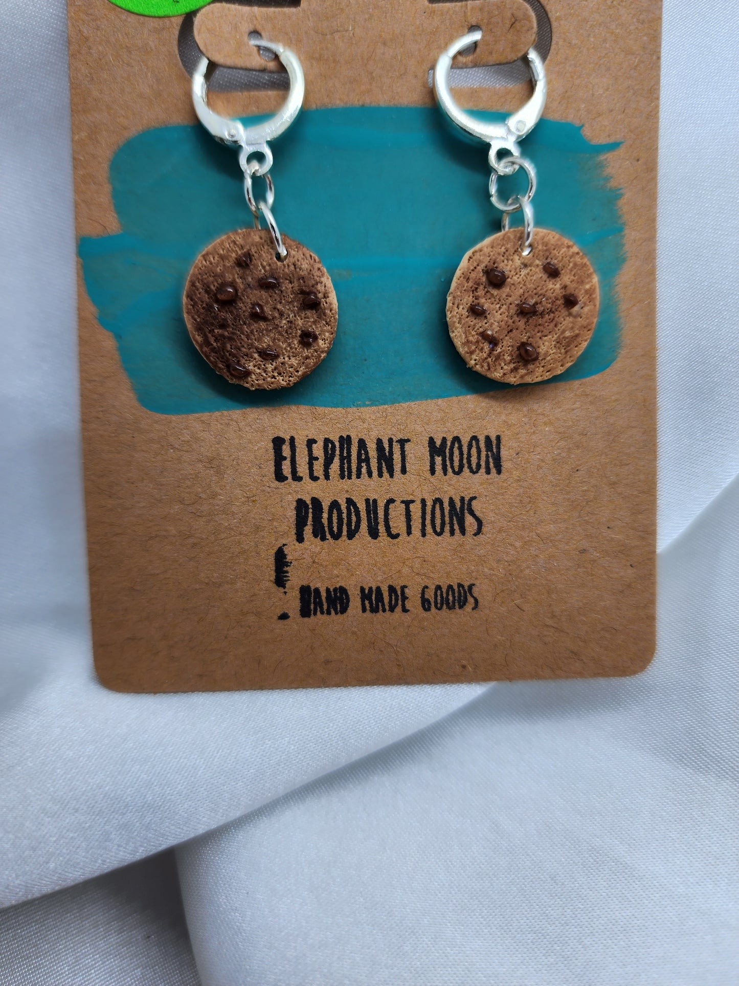 Chocolate Chip Cookie Leverback Earrings