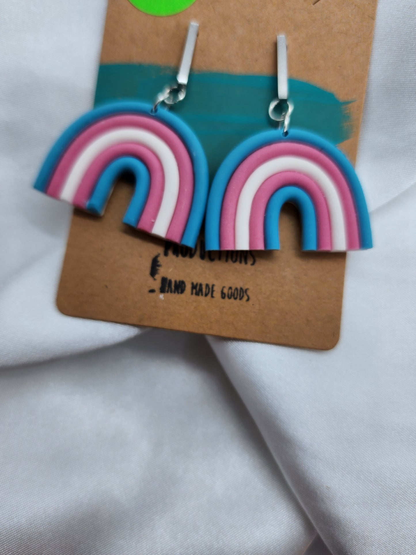 Trans Pride Rainbow Hypoallergenic Earrings