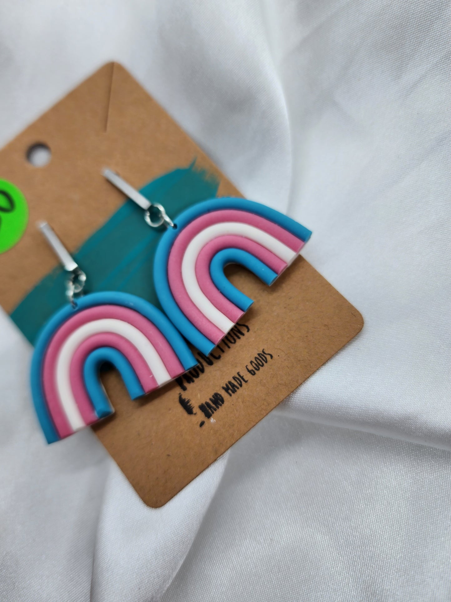Trans Pride Rainbow Hypoallergenic Earrings