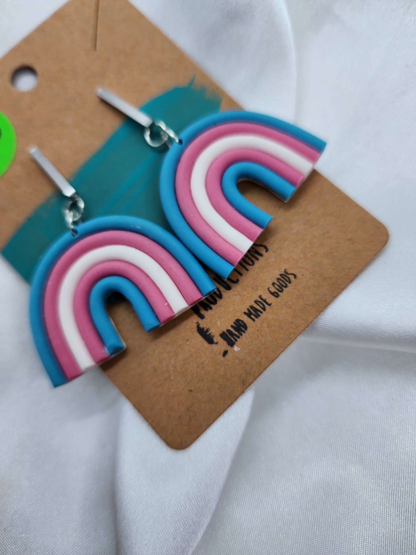 Trans Pride Rainbow Hypoallergenic Earrings