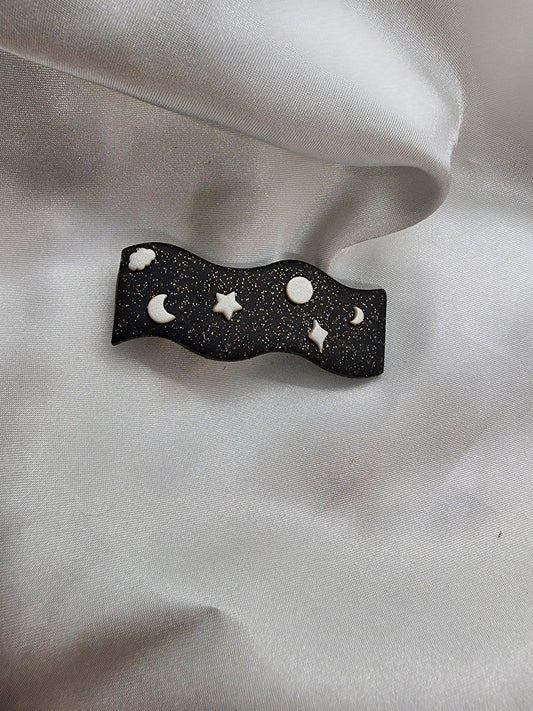 Moon and Stars Hair clip