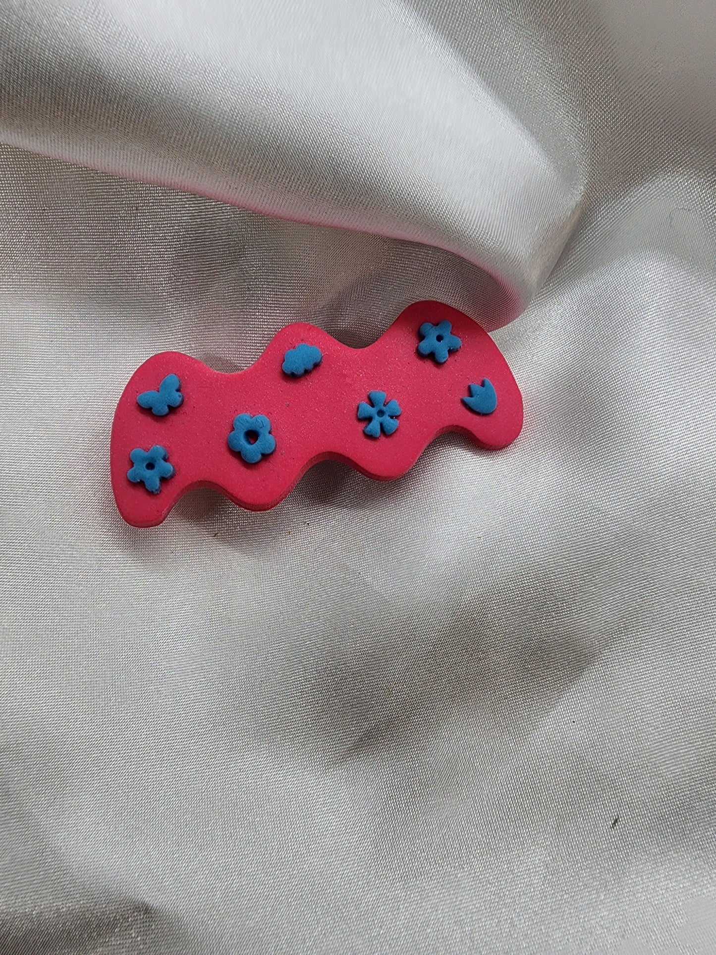Pink and Blue Hair clip