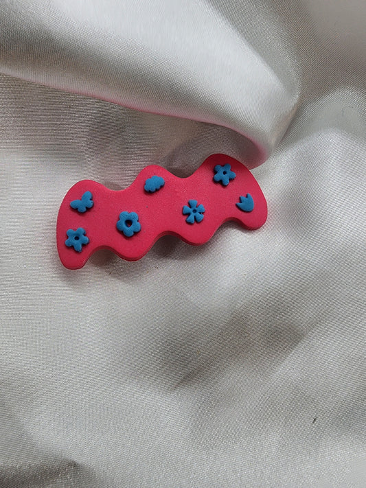 Pink and Blue Hair clip