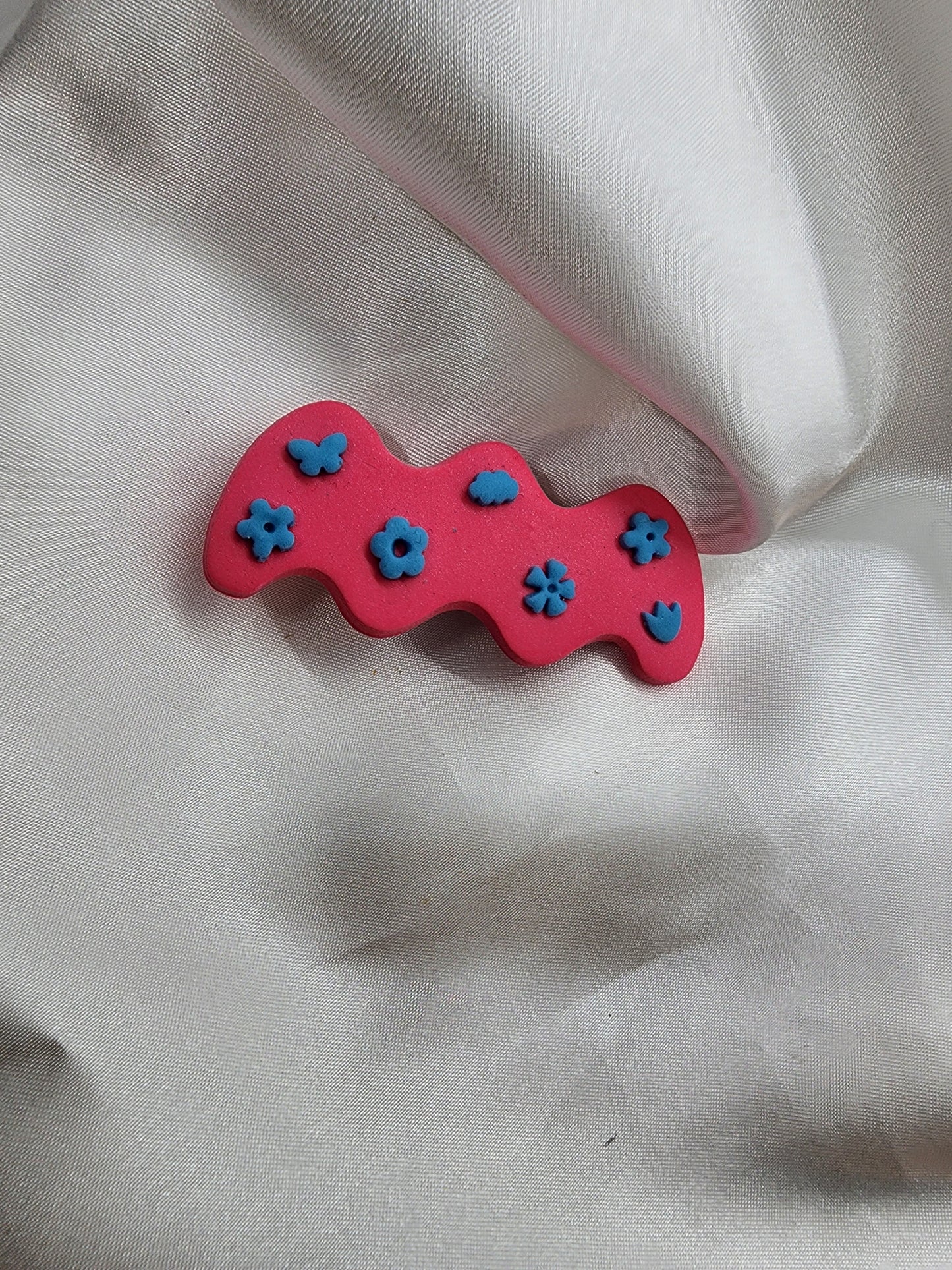 Pink and Blue Hair clip