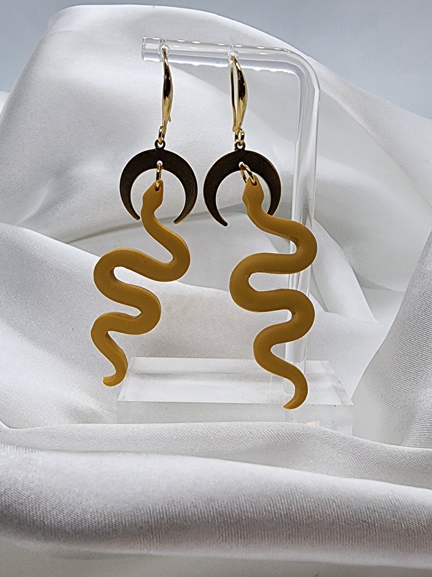 Moon Snake Earrings