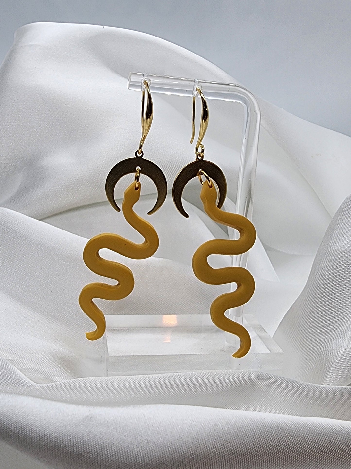 Moon Snake Earrings