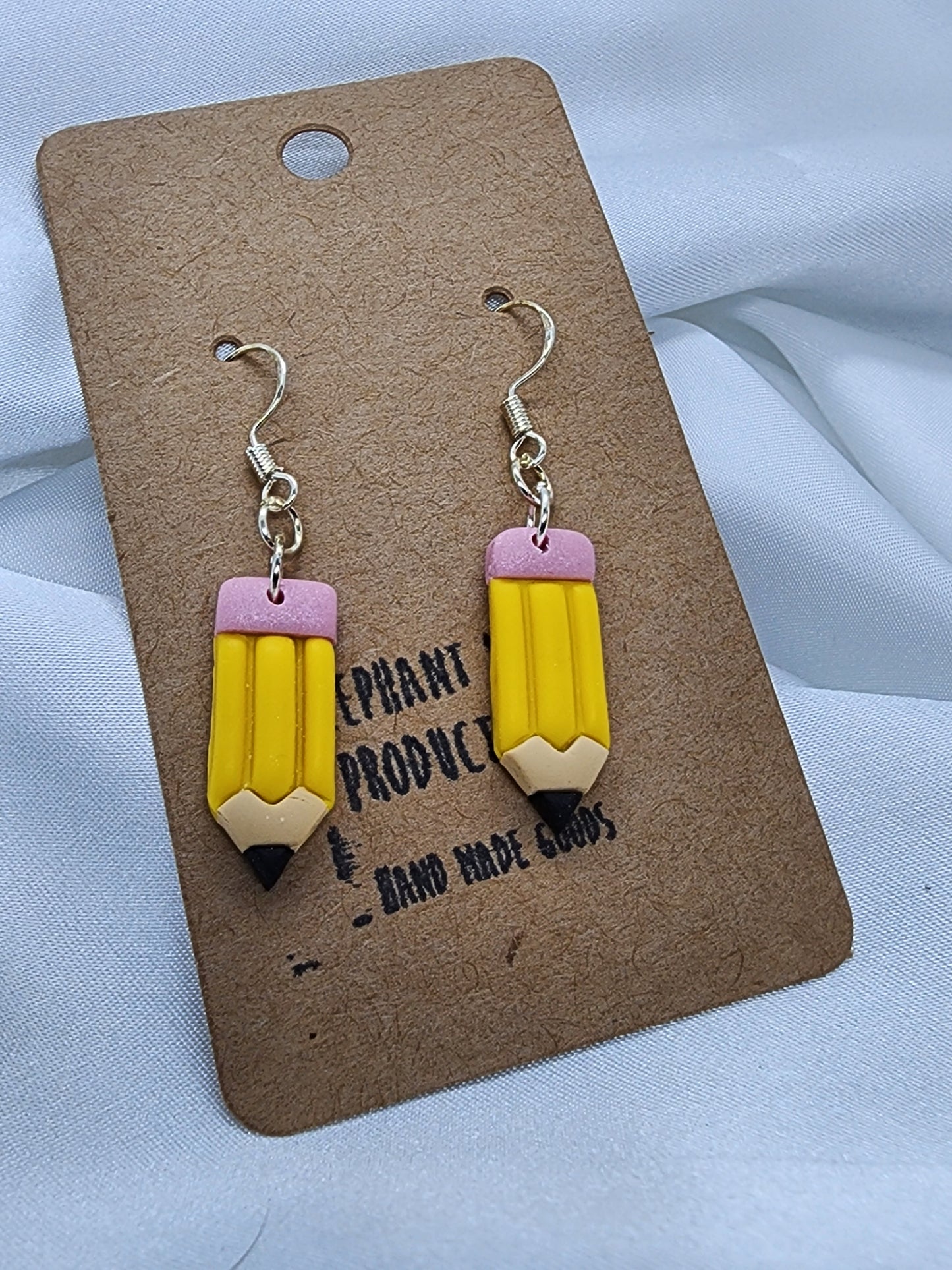 Small Pencil Hook Earrings