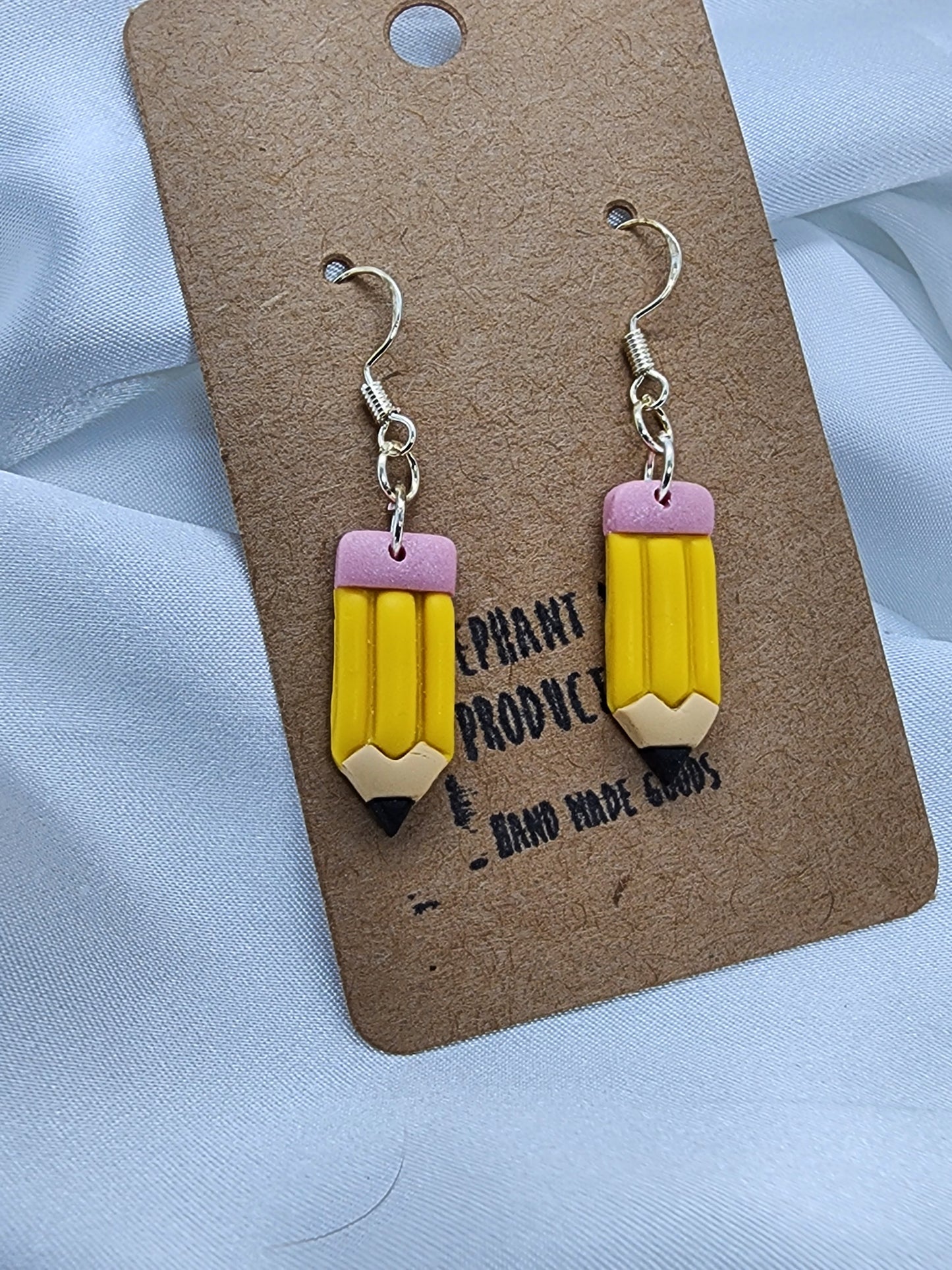 Small Pencil Hook Earrings
