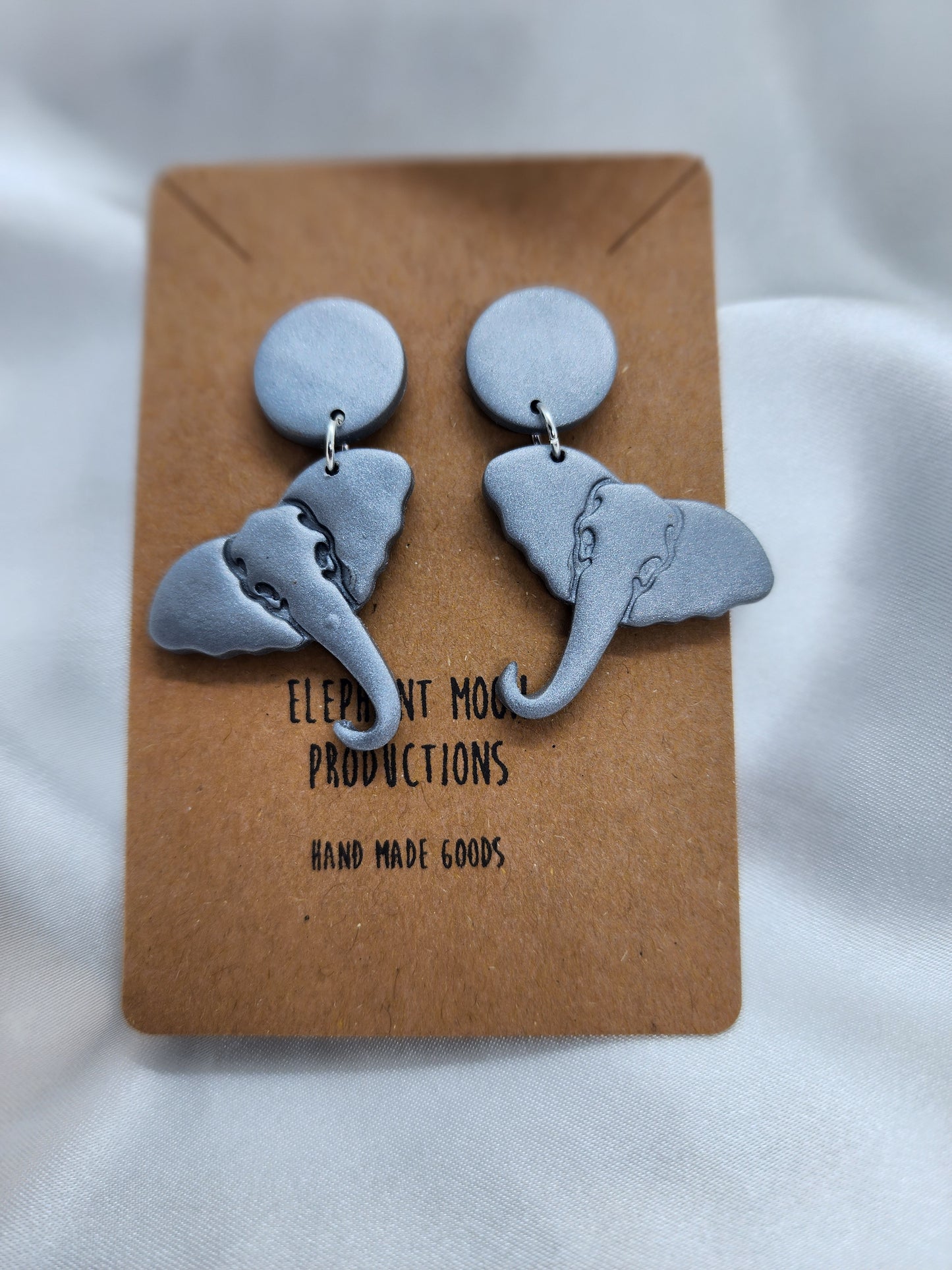 Elephant Clay Earrings