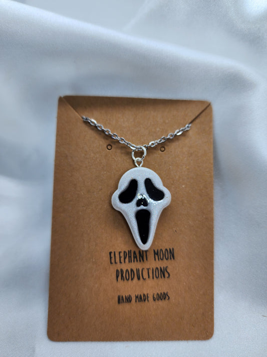 Ghostface Clay Necklace
