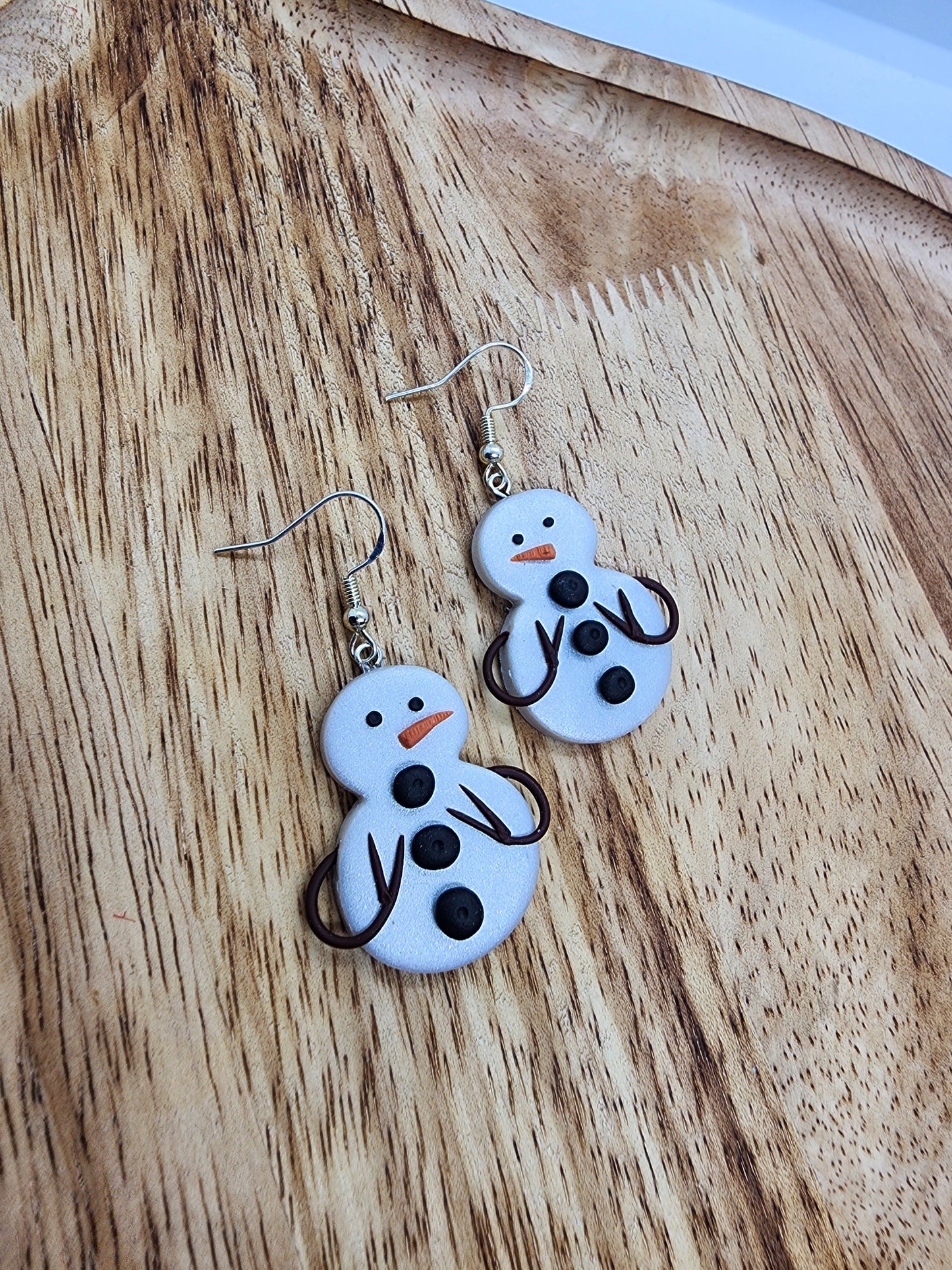 Peace Up Snowman Earrings