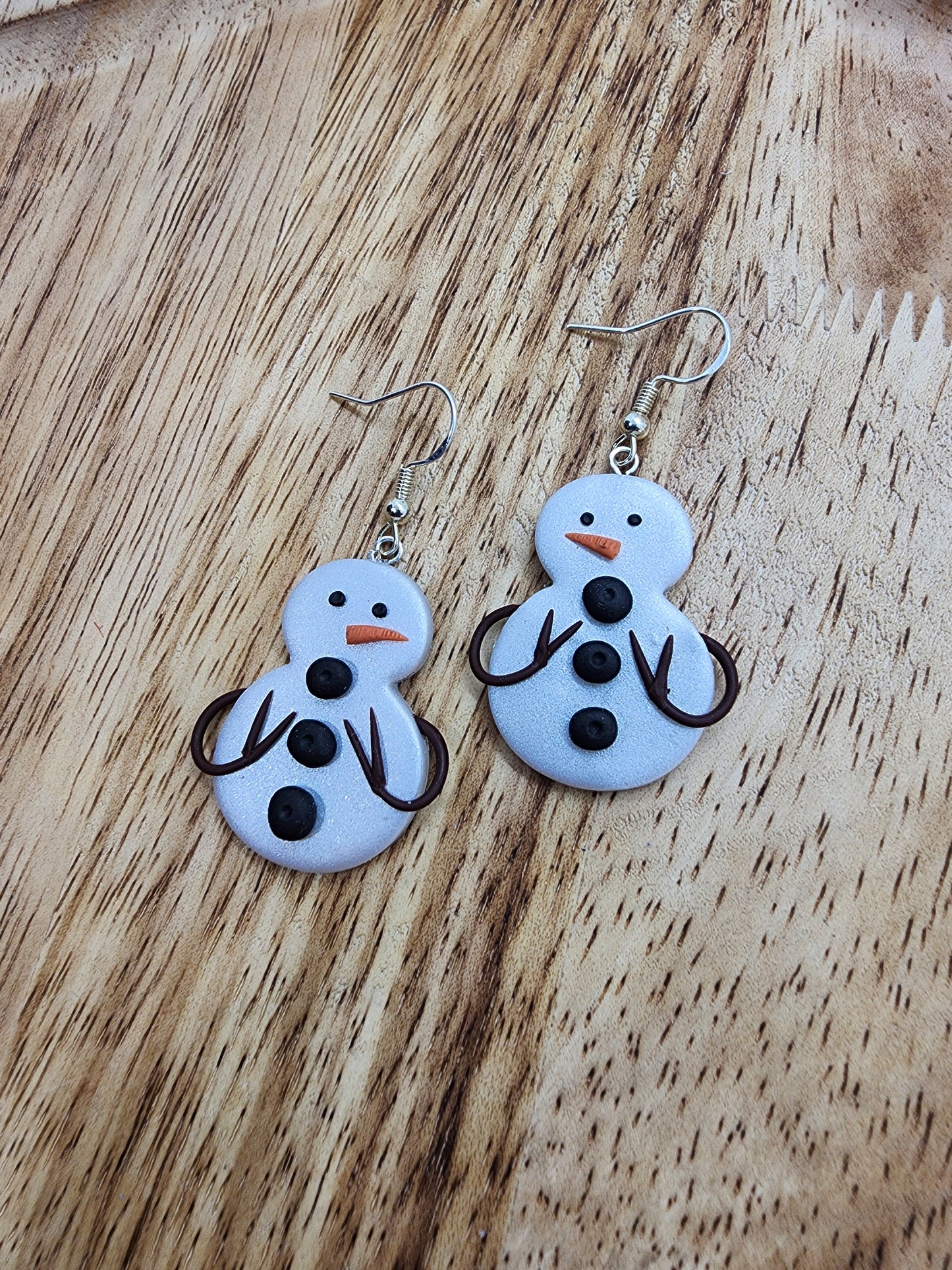 Peace Up Snowman Earrings