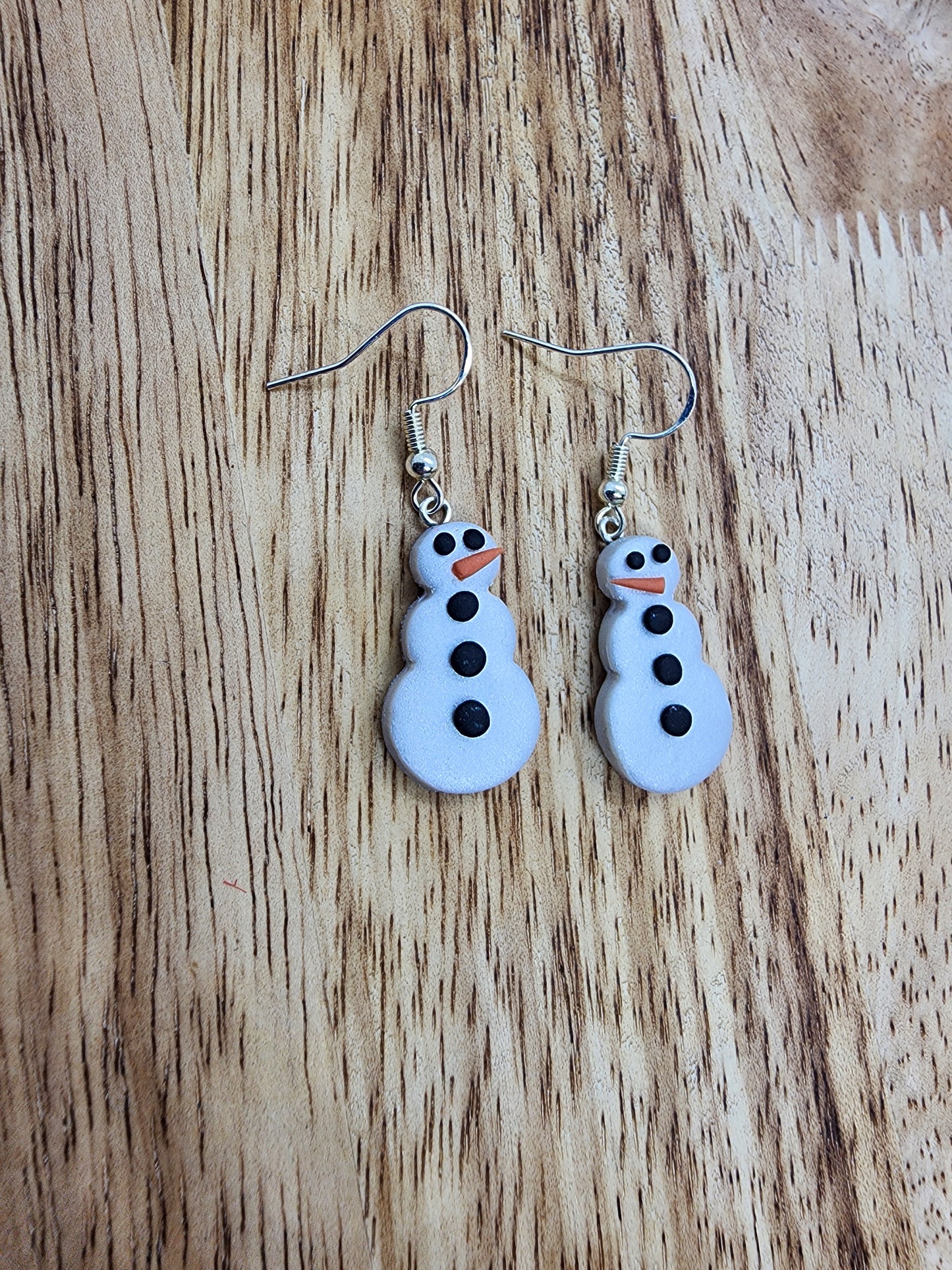 Small Snowman Dangle Earrings