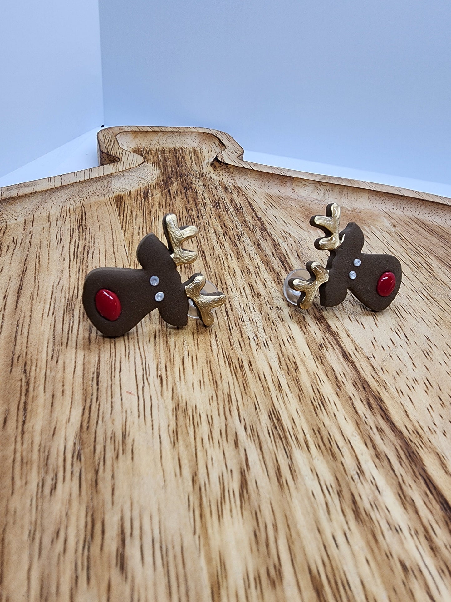 Rudolf Red Nose Reindeer Stud Earrings