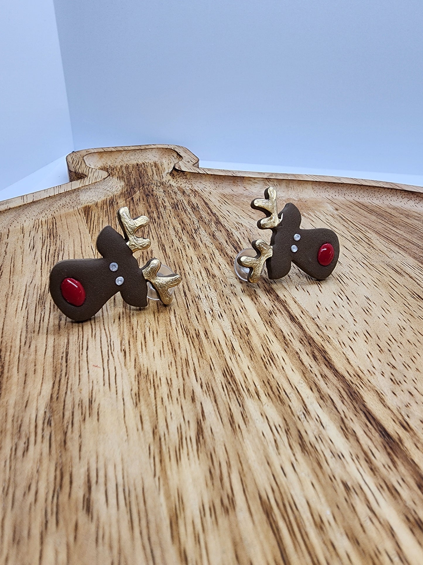 Rudolf Red Nose Reindeer Stud Earrings