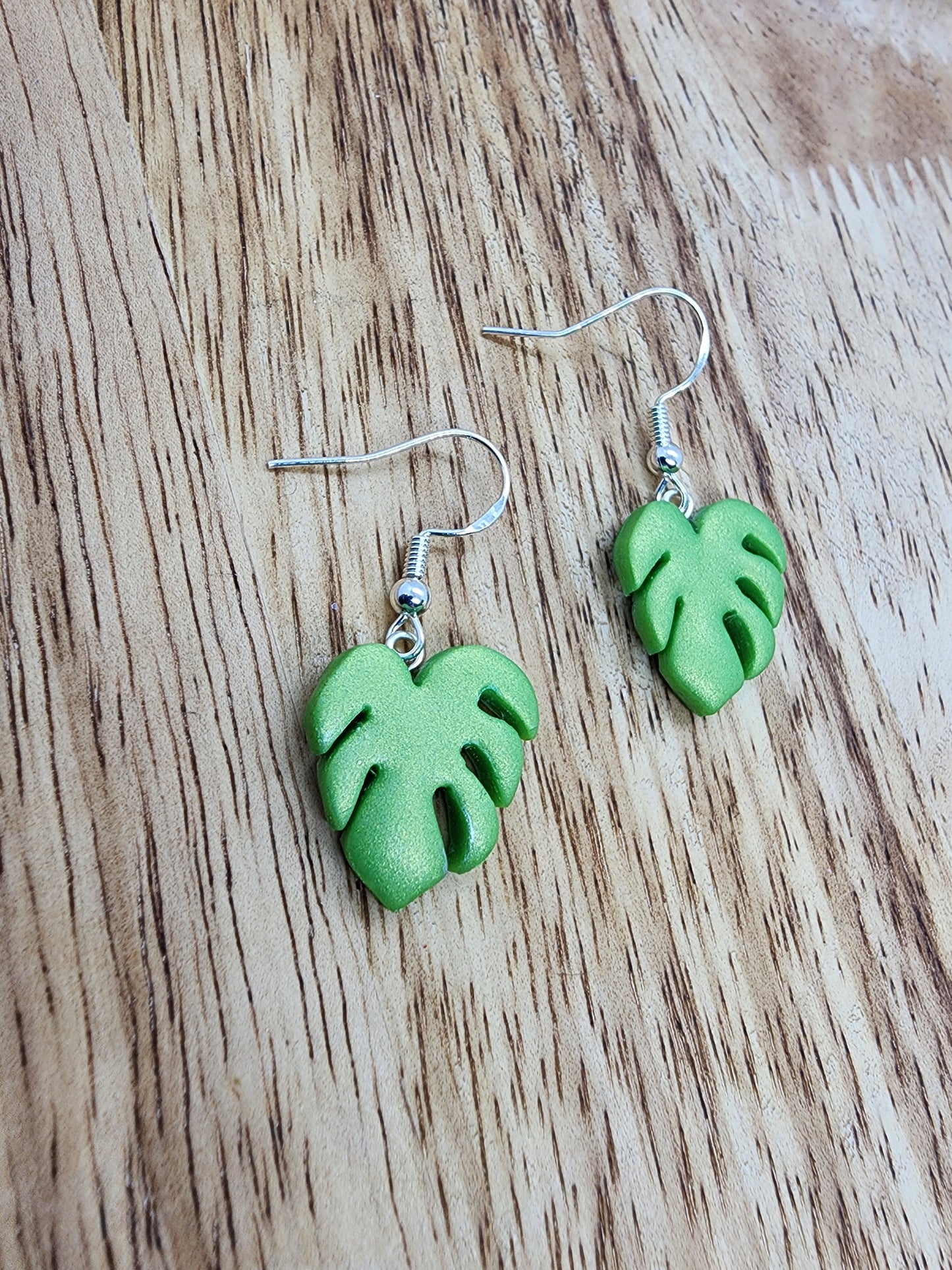 Small Monstera Earrings