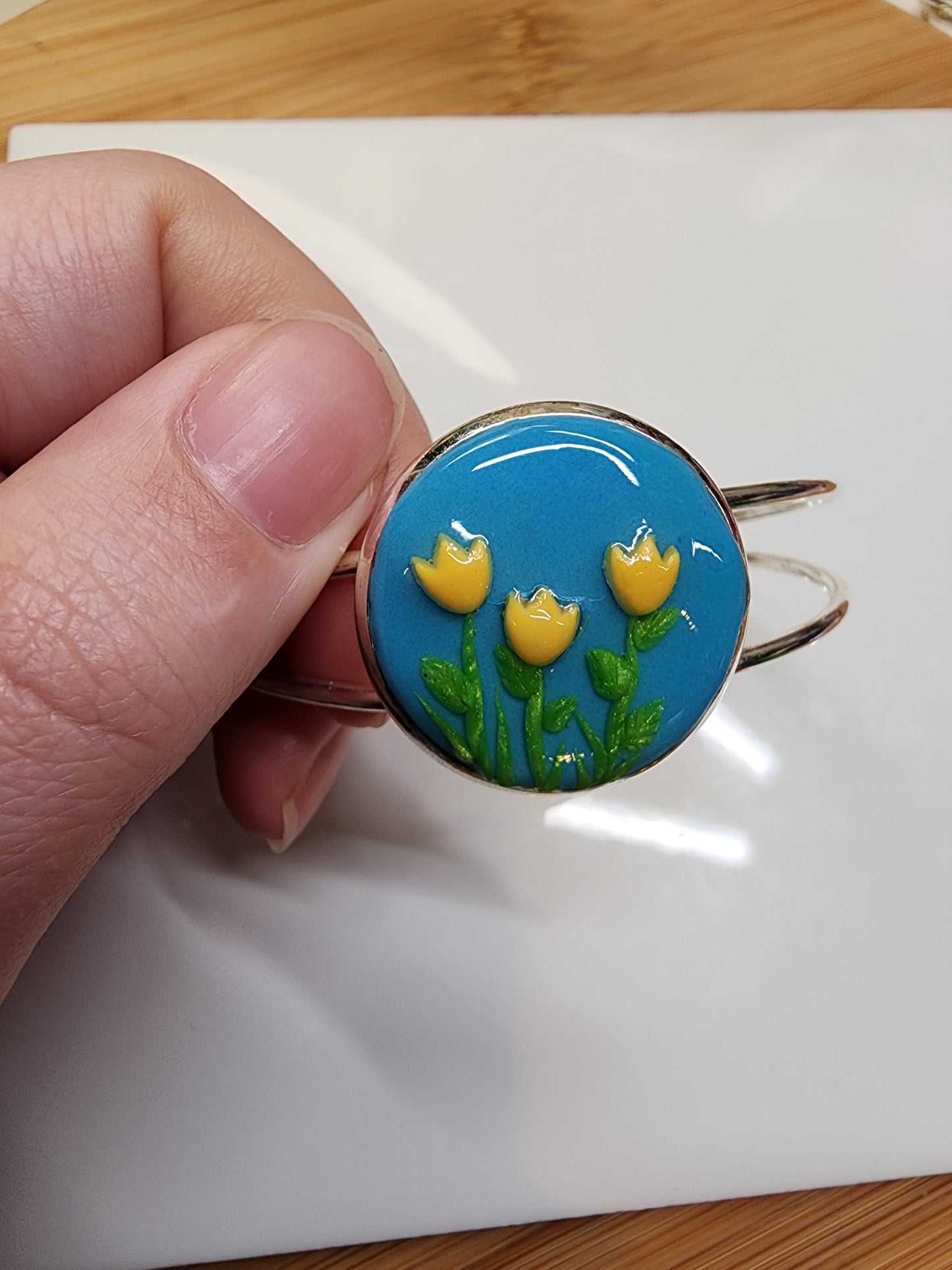 Yellow Tulips Springtime Bracelet