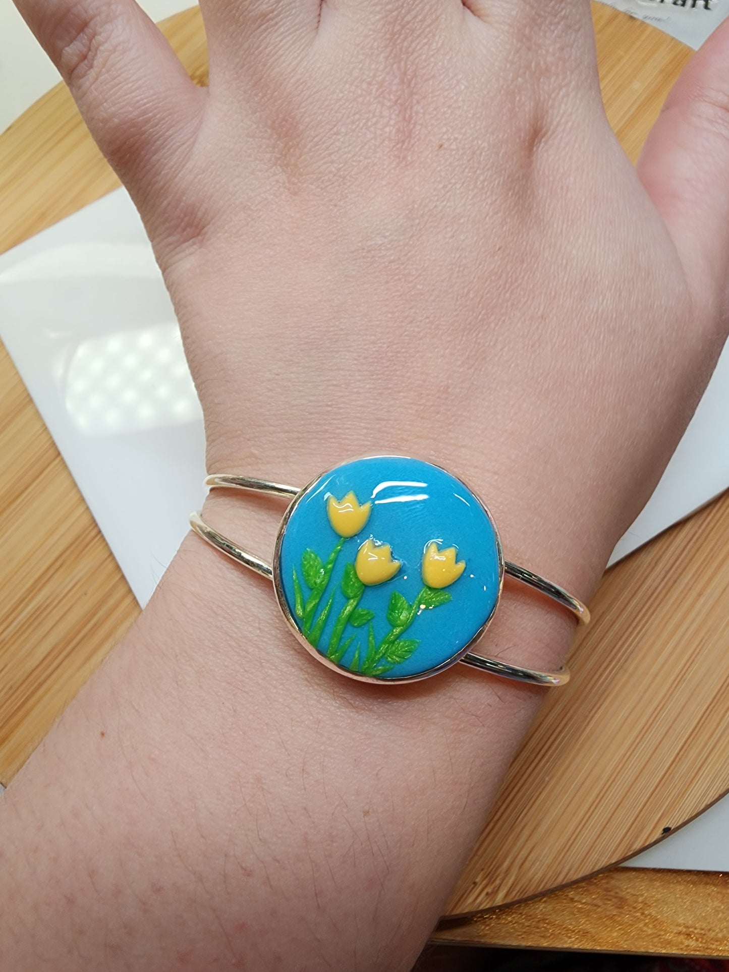 Yellow Tulips Springtime Bracelet