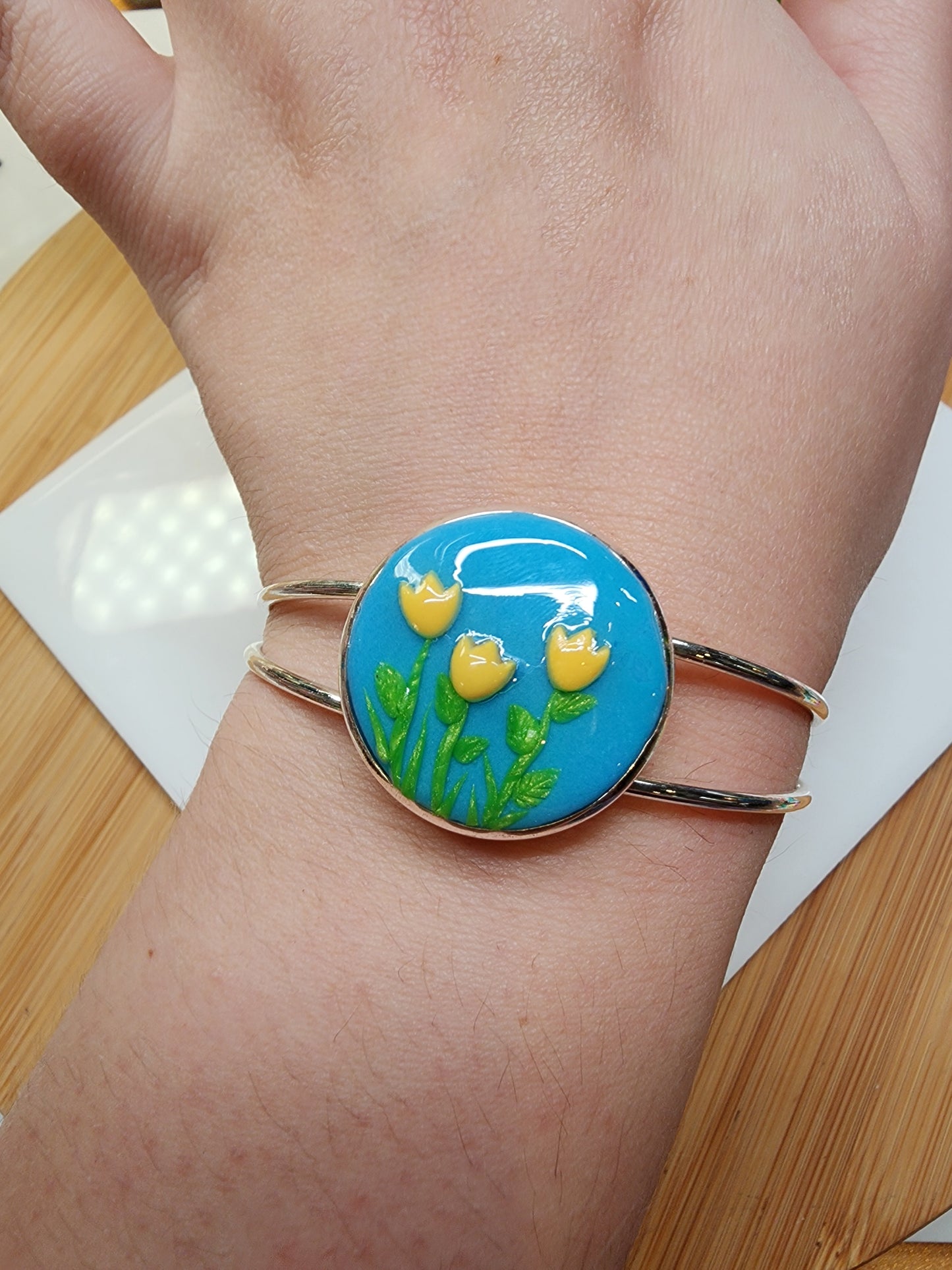 Yellow Tulips Springtime Bracelet