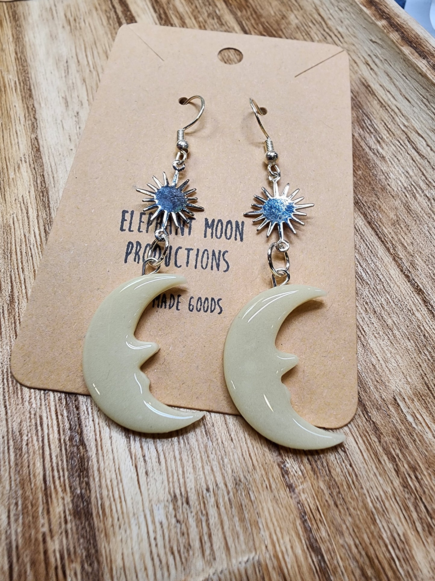 Moon & Sun Glow in the Dark Earrings