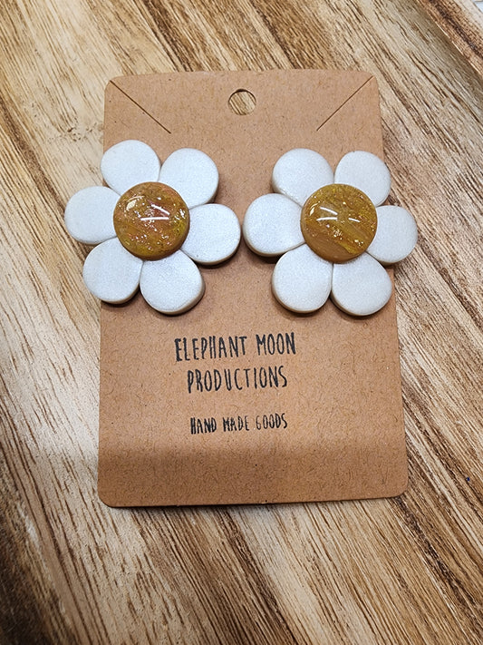 Large Daisy Stud Earrings