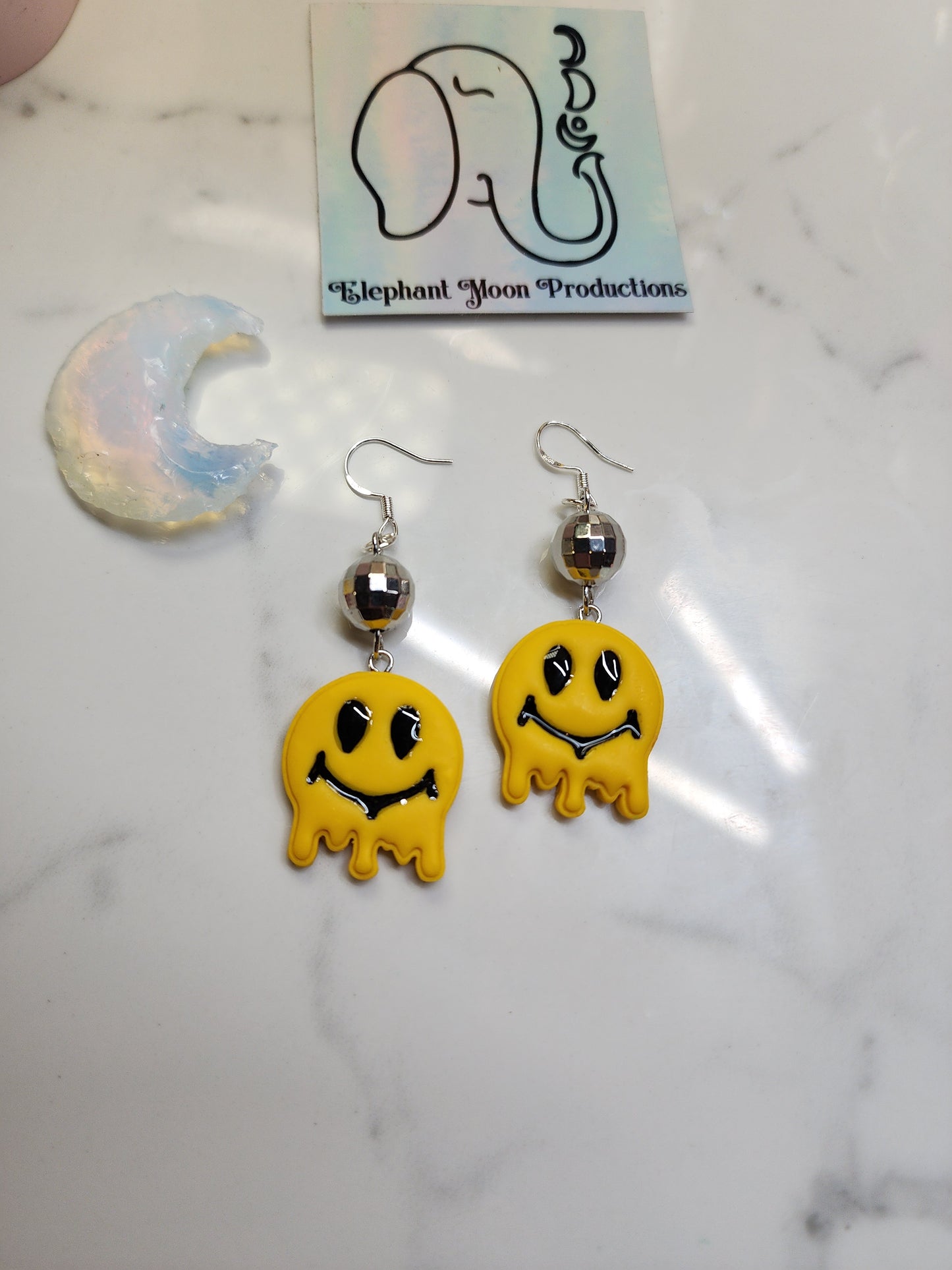 Smiley Disco Ball Earrings 🕺