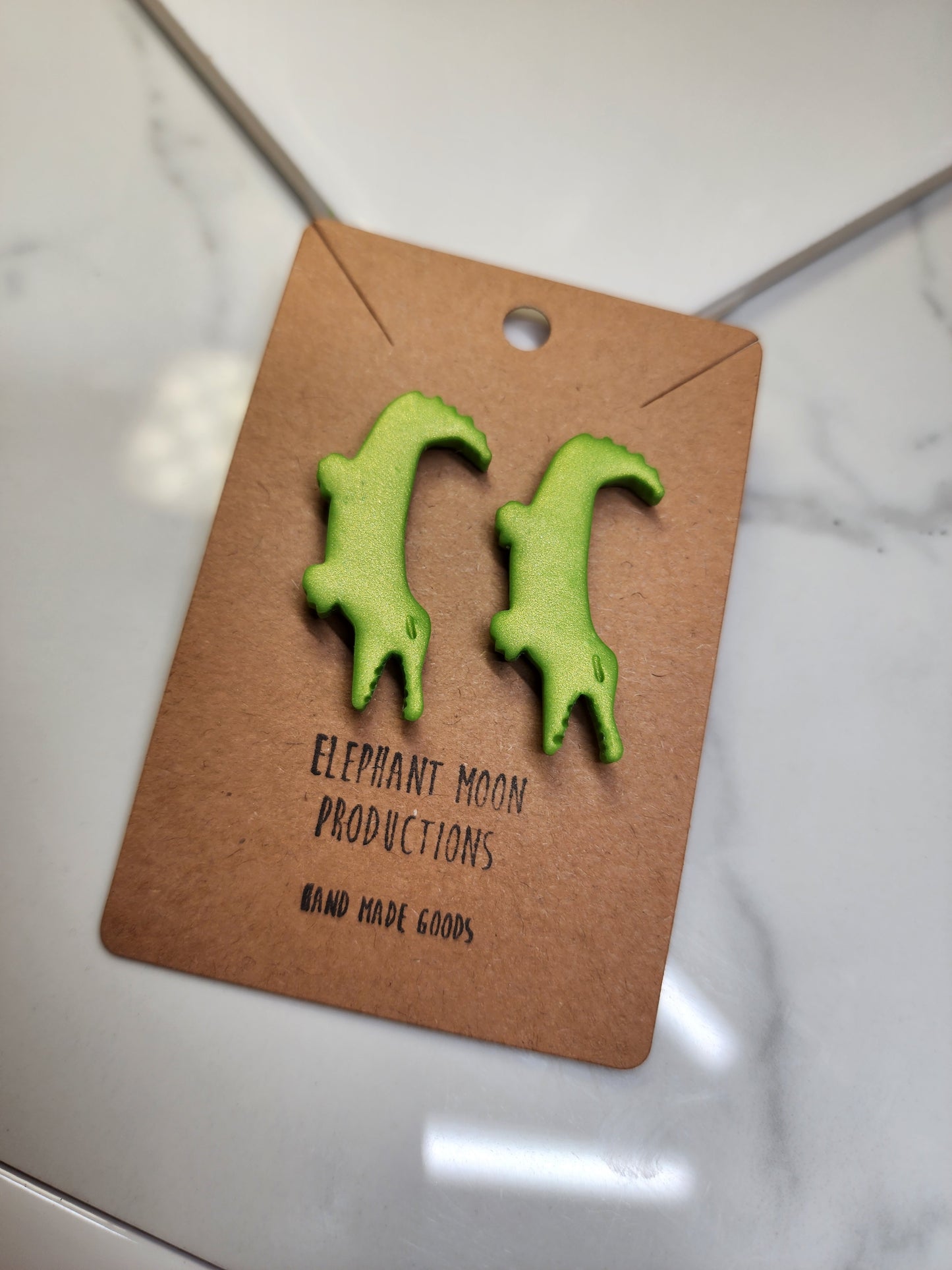 Gator Stud Earrings Handmade
