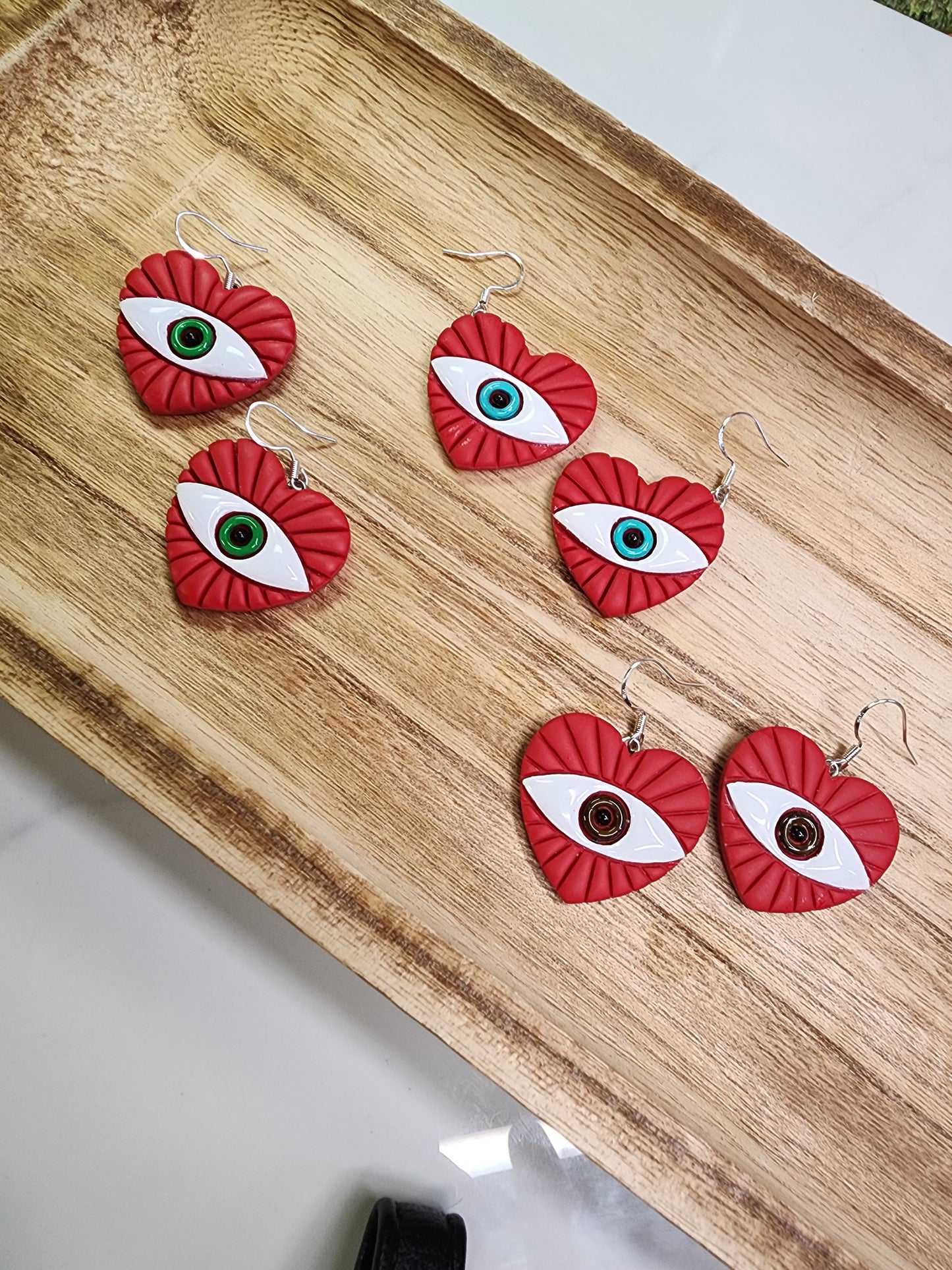 Green Eyed Monster Earrings