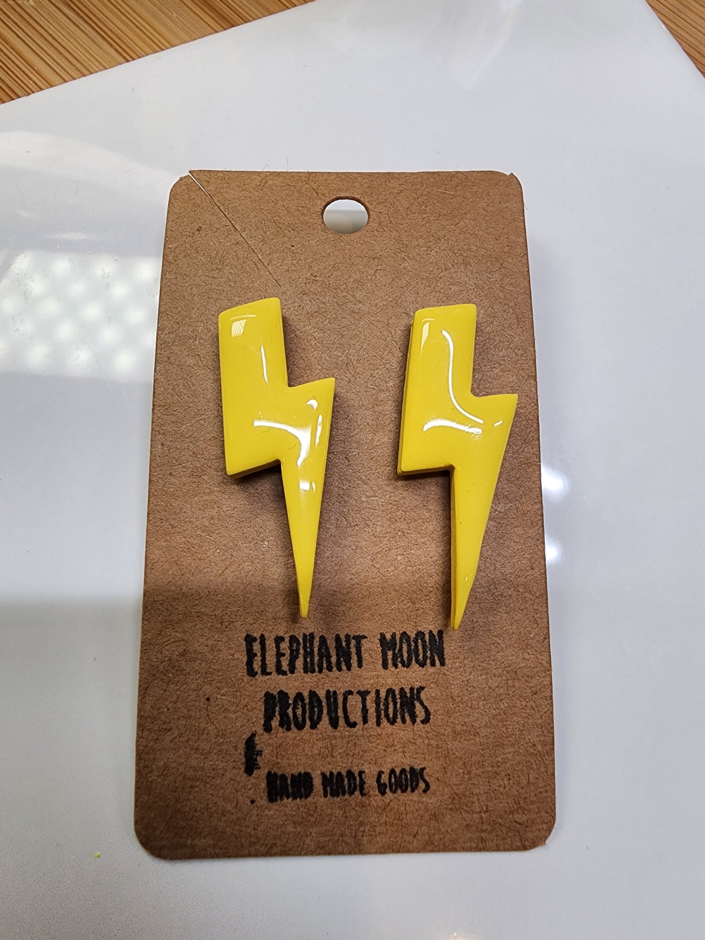 Shiny Lightning Bolts Stud Earrings