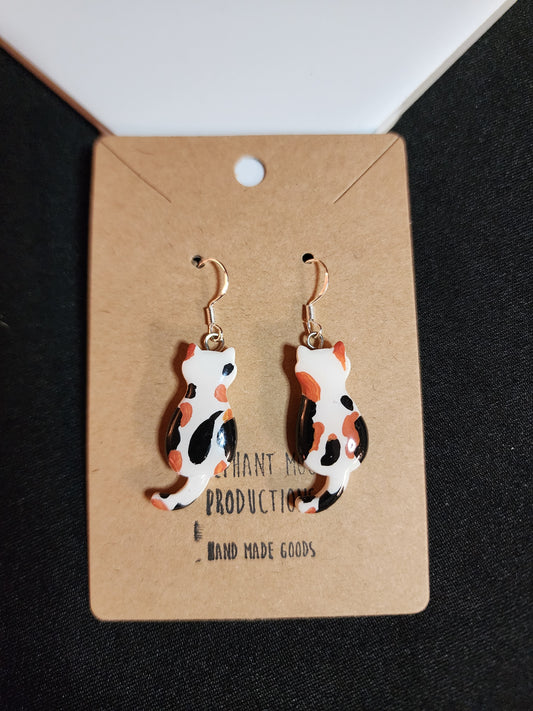 Calico Cat Earrings