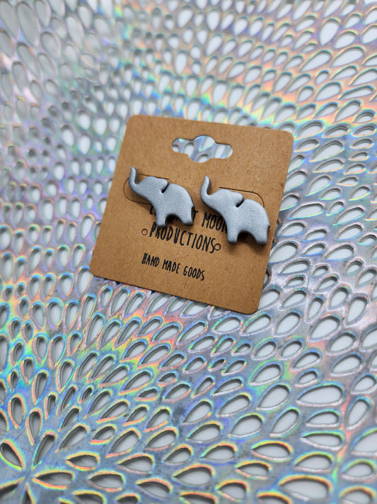 Small Elephant Stud Earrings