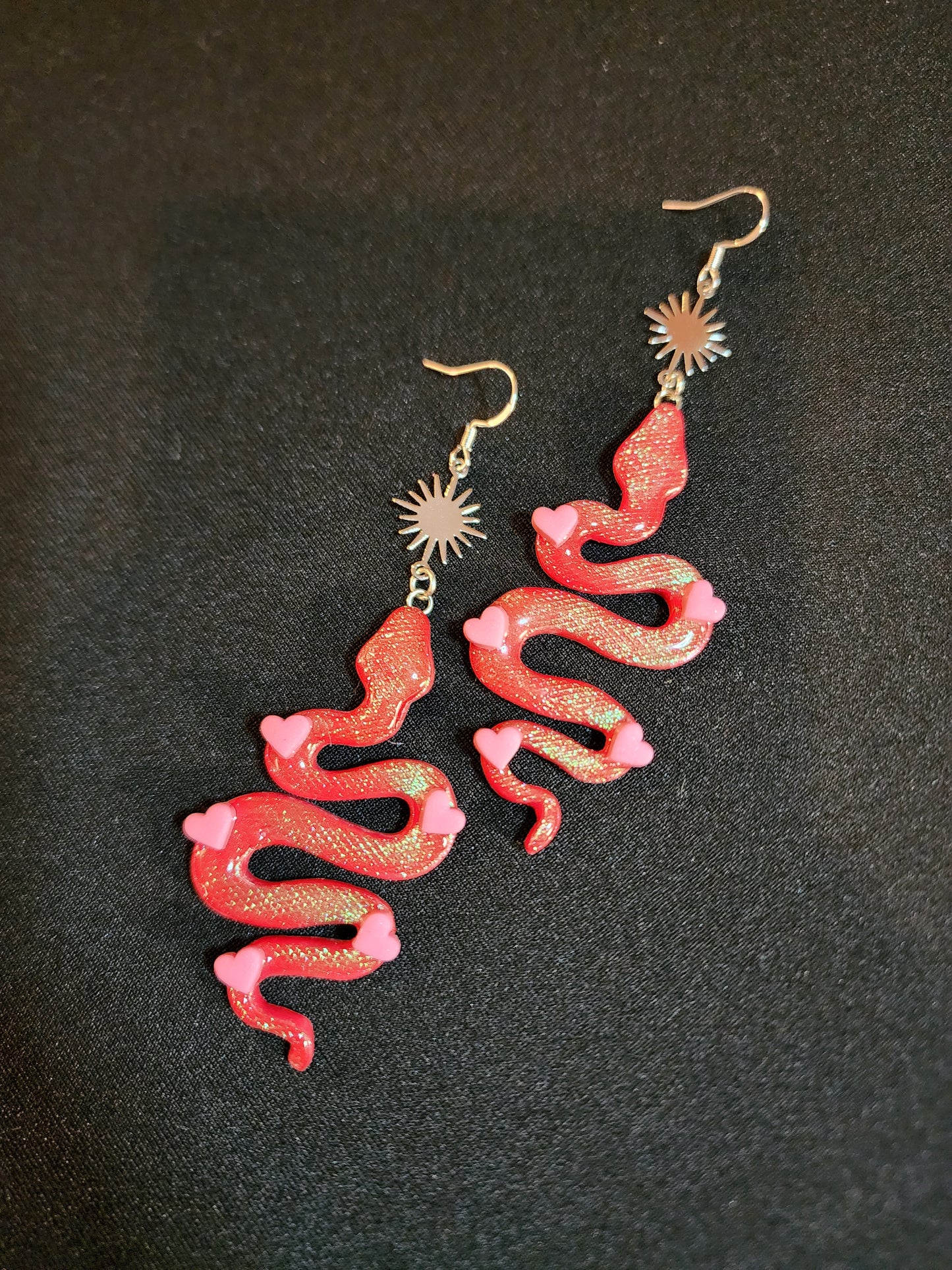 Heart Snake Earrings