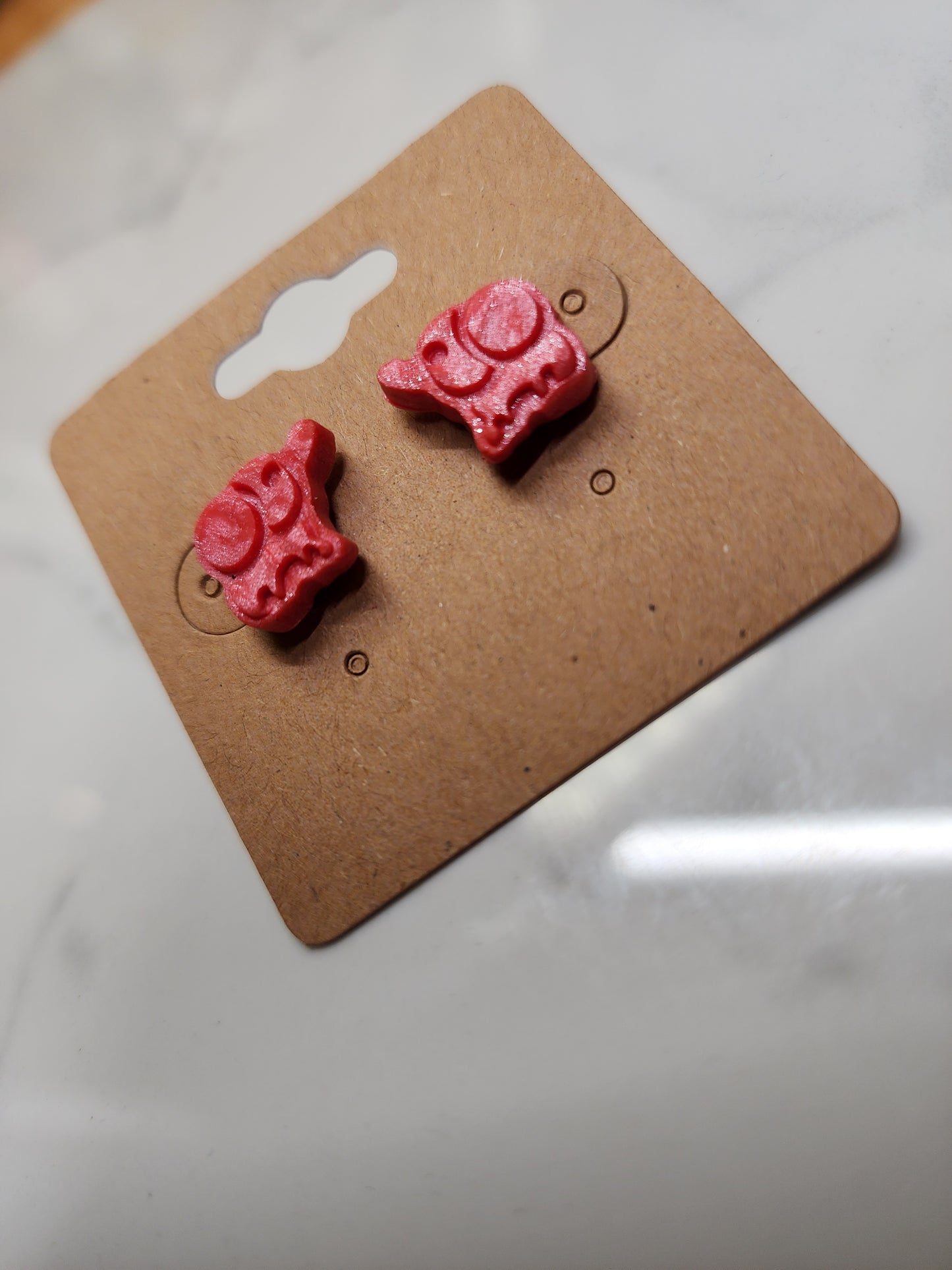 Pretty Pink Elephant Small Stud Earrings