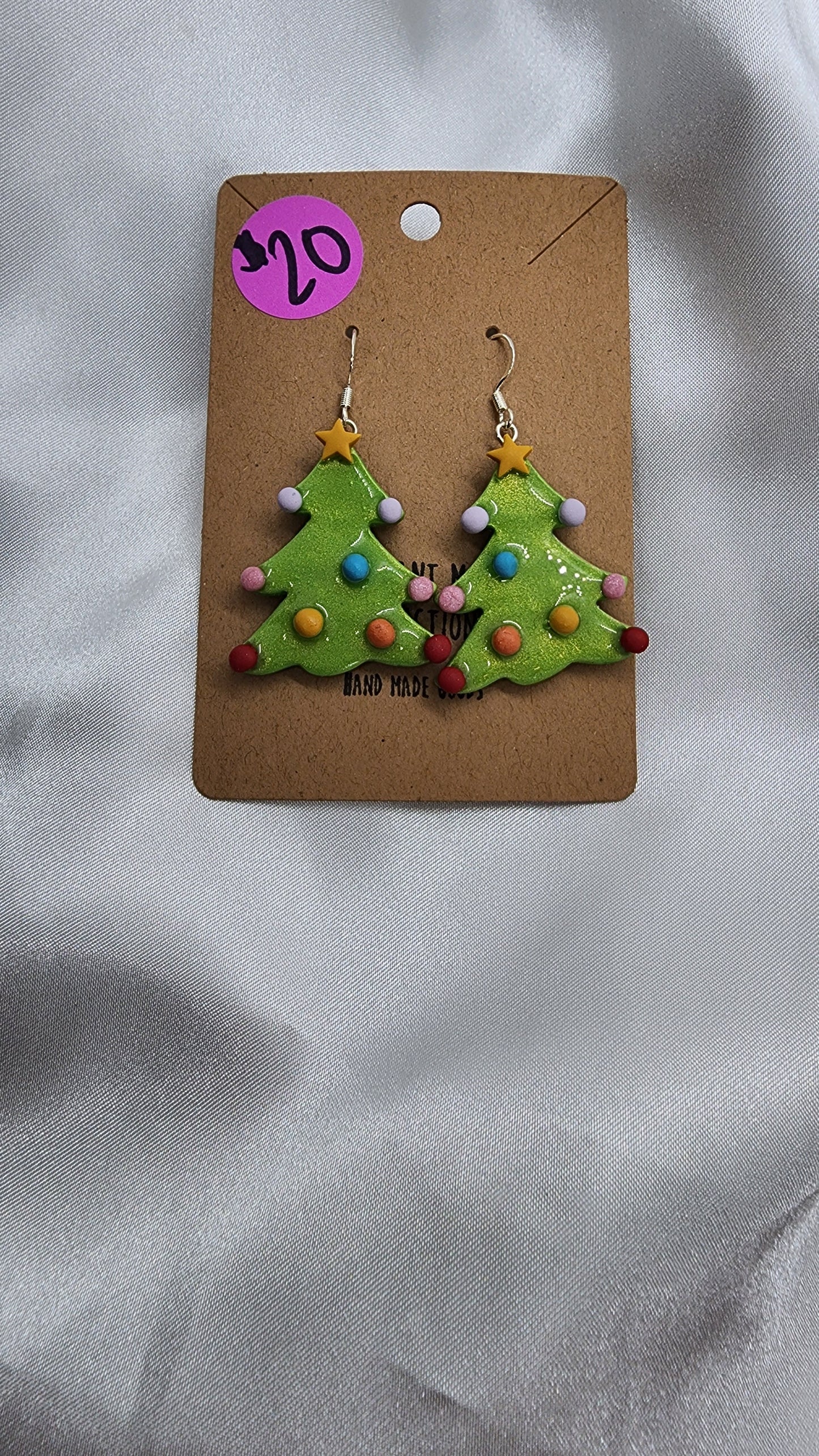Christmas Tree Clay Earrings
