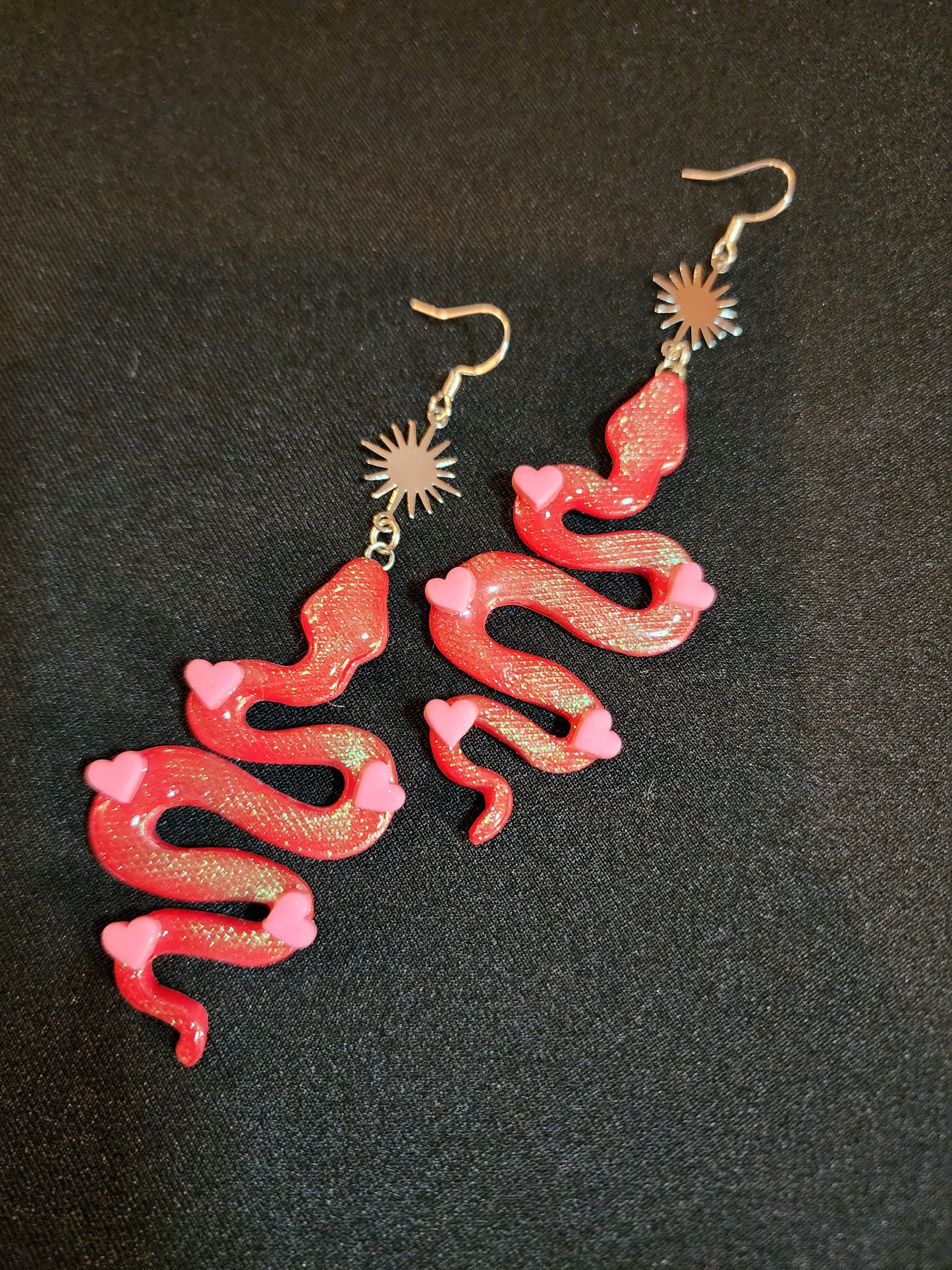 Heart Snake Earrings