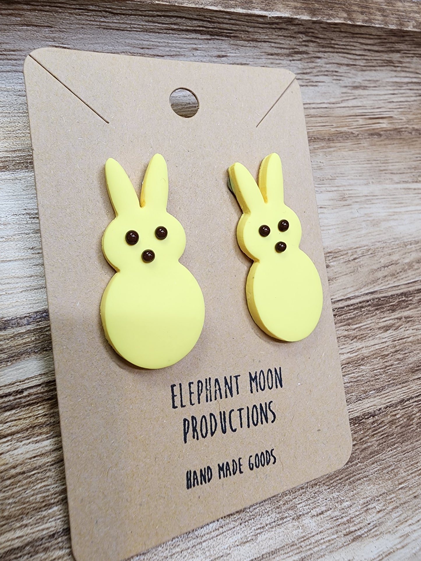 Yellow Bunny Stud Earrings