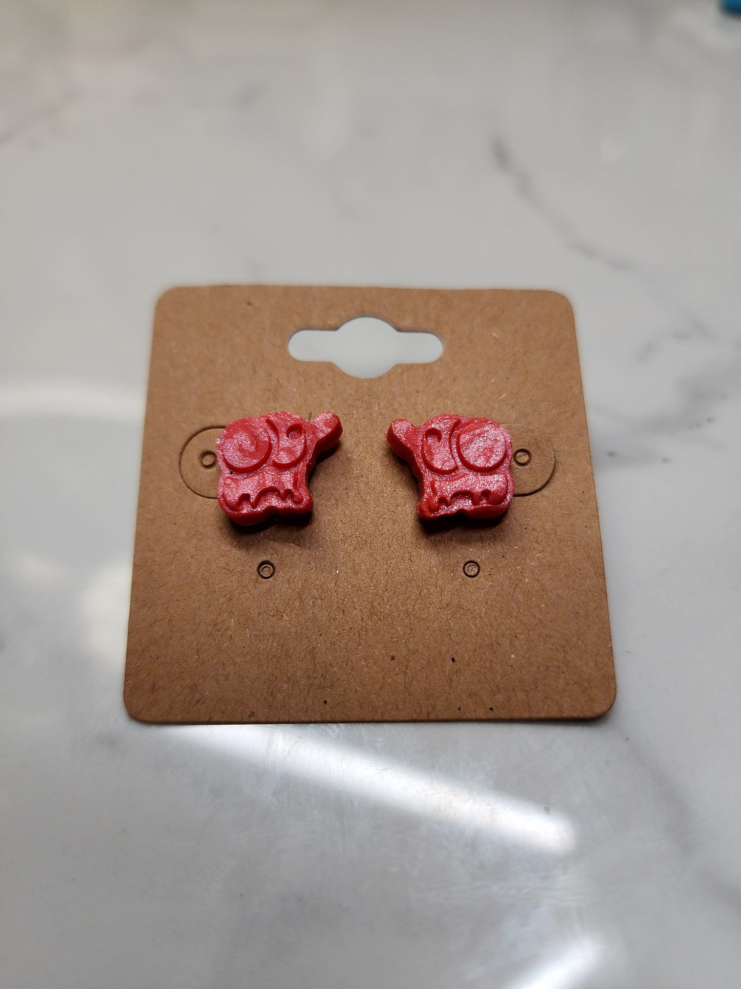 Pretty Pink Elephant Small Stud Earrings