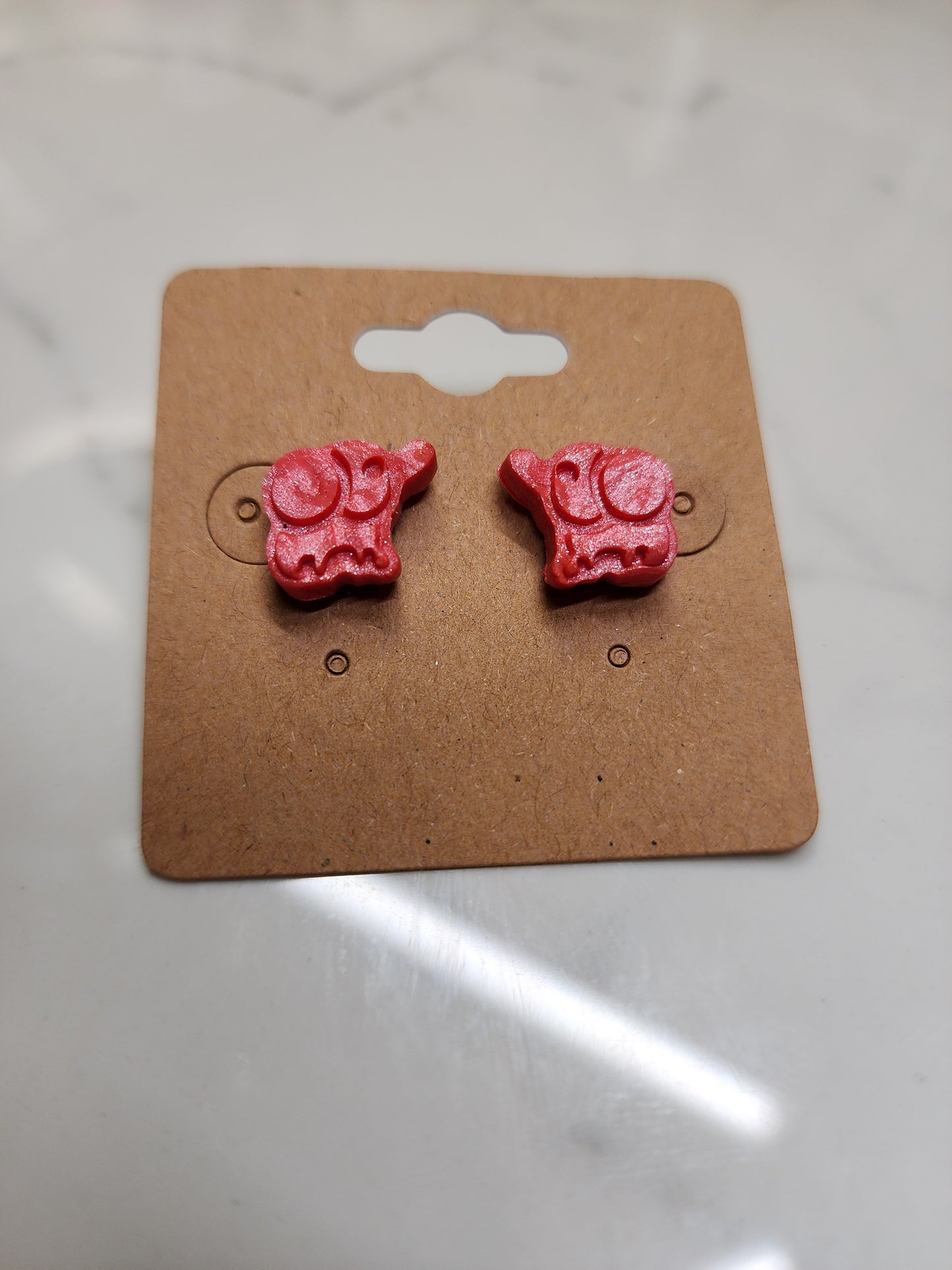 Pretty Pink Elephant Small Stud Earrings