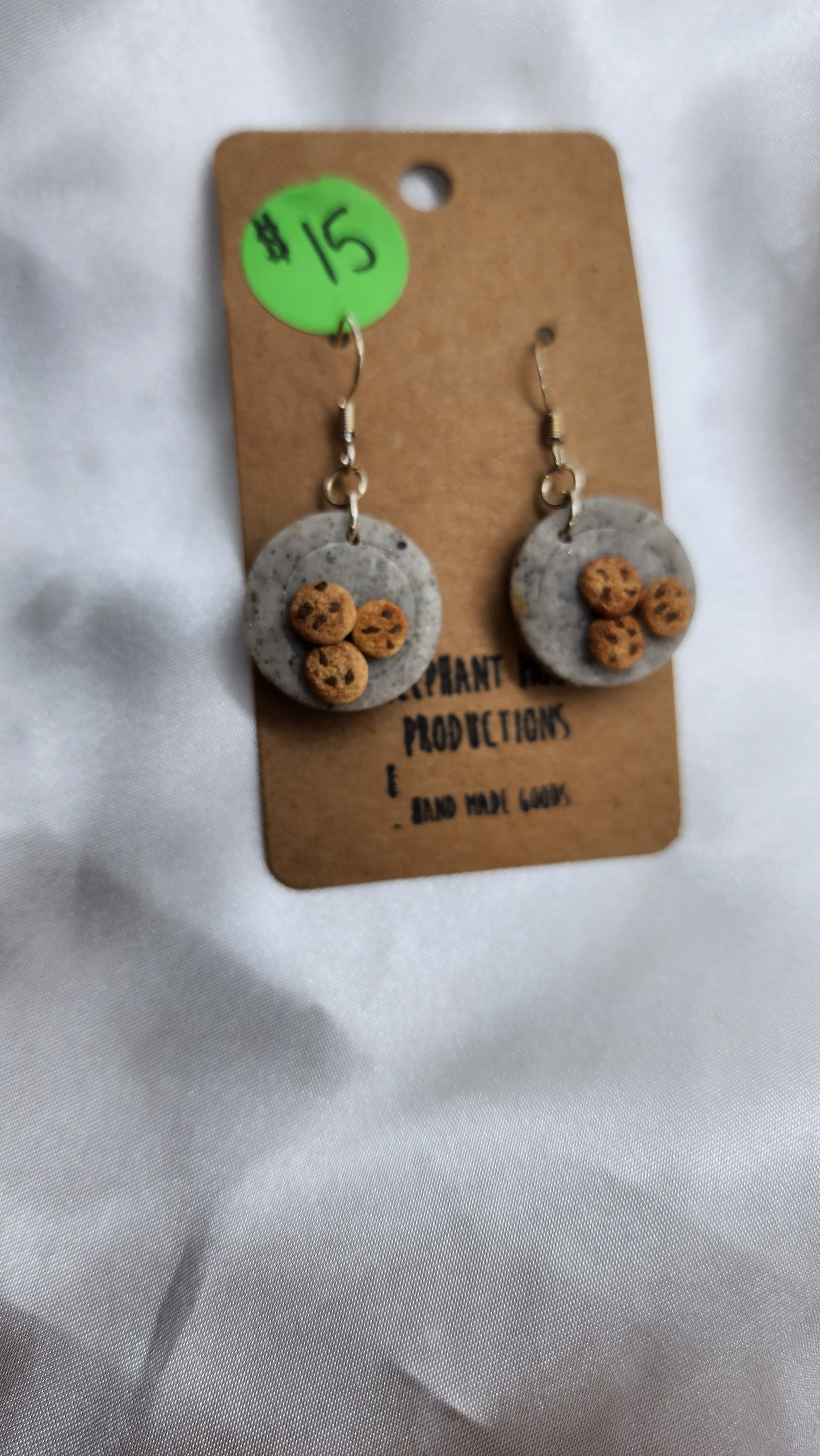 Chocolate Chip Cookie Earrings
