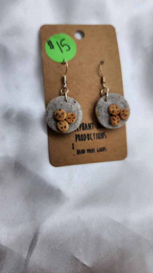 Chocolate Chip Cookie Earrings