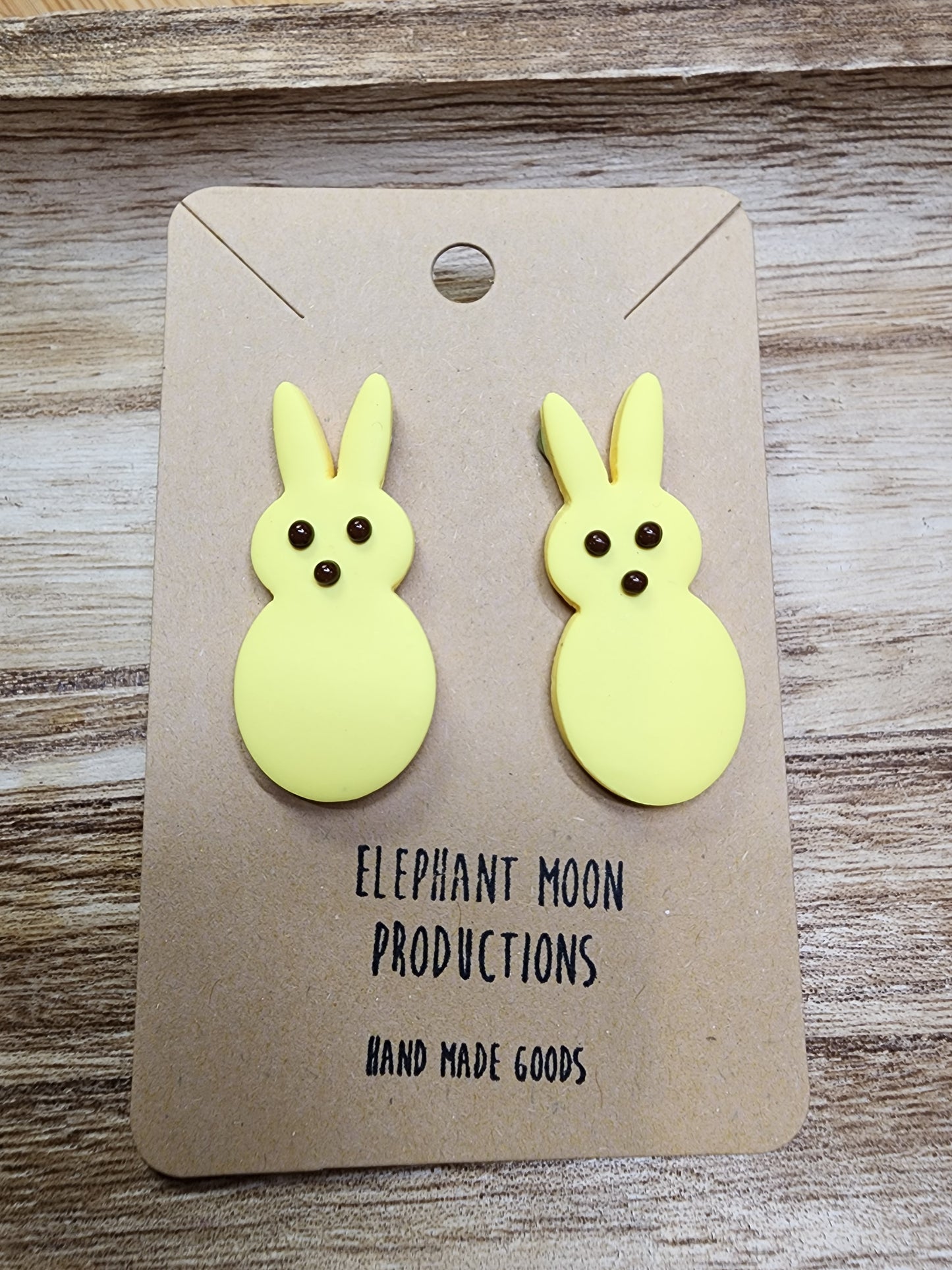 Yellow Bunny Stud Earrings
