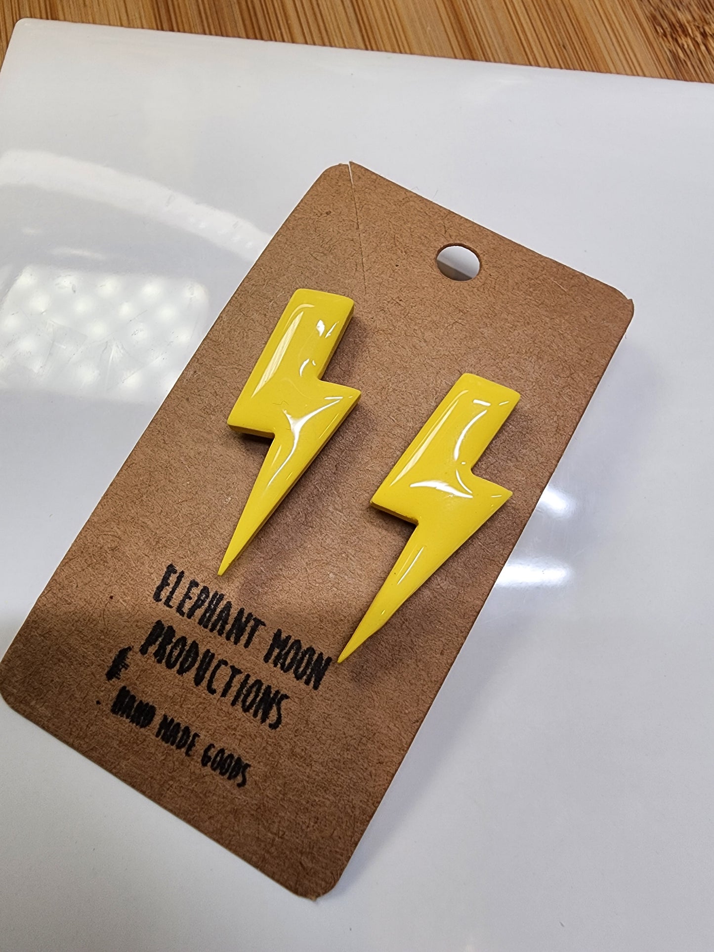 Shiny Lightning Bolts Stud Earrings