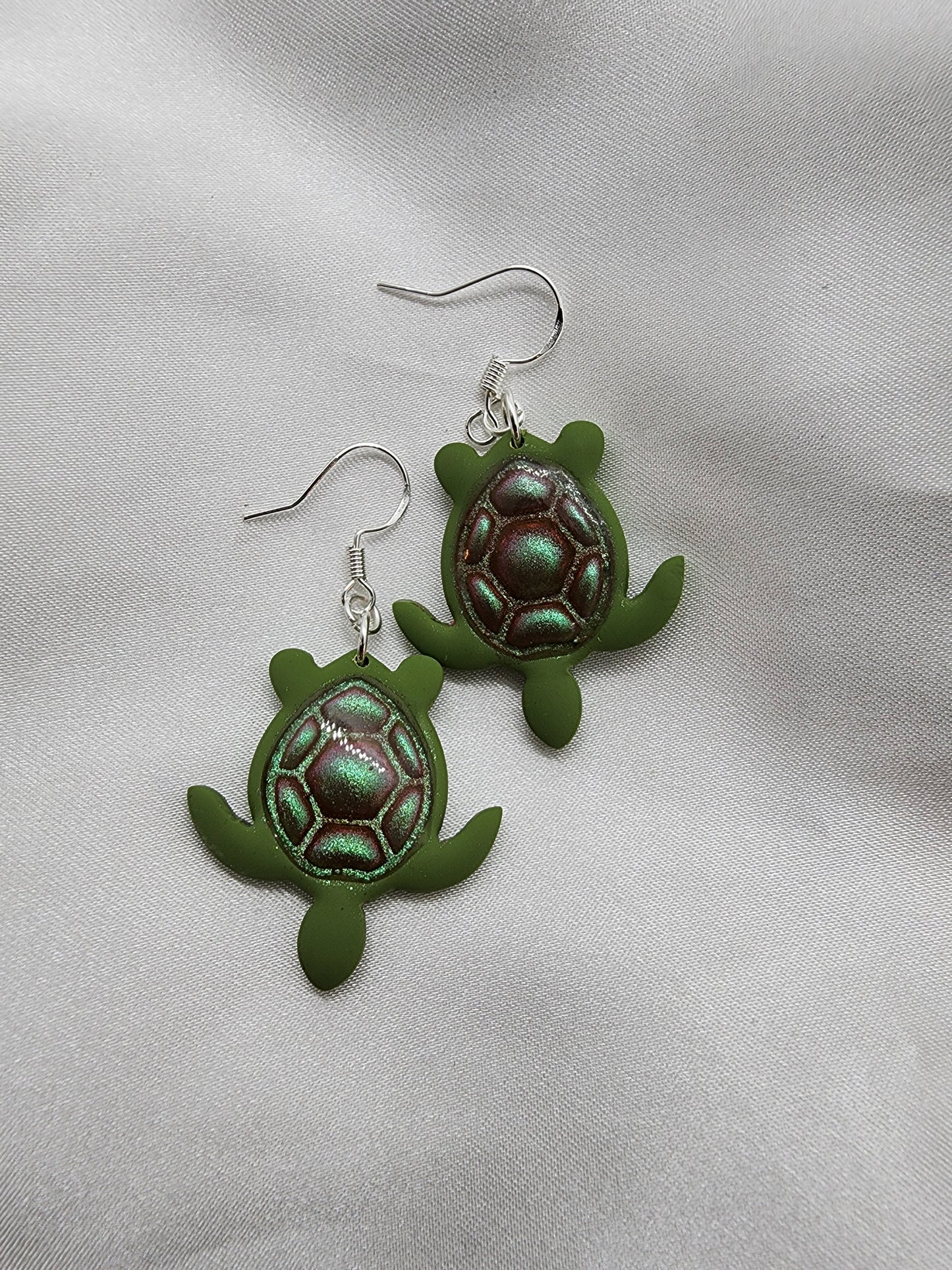 Turtle Handmade Clay Earrings