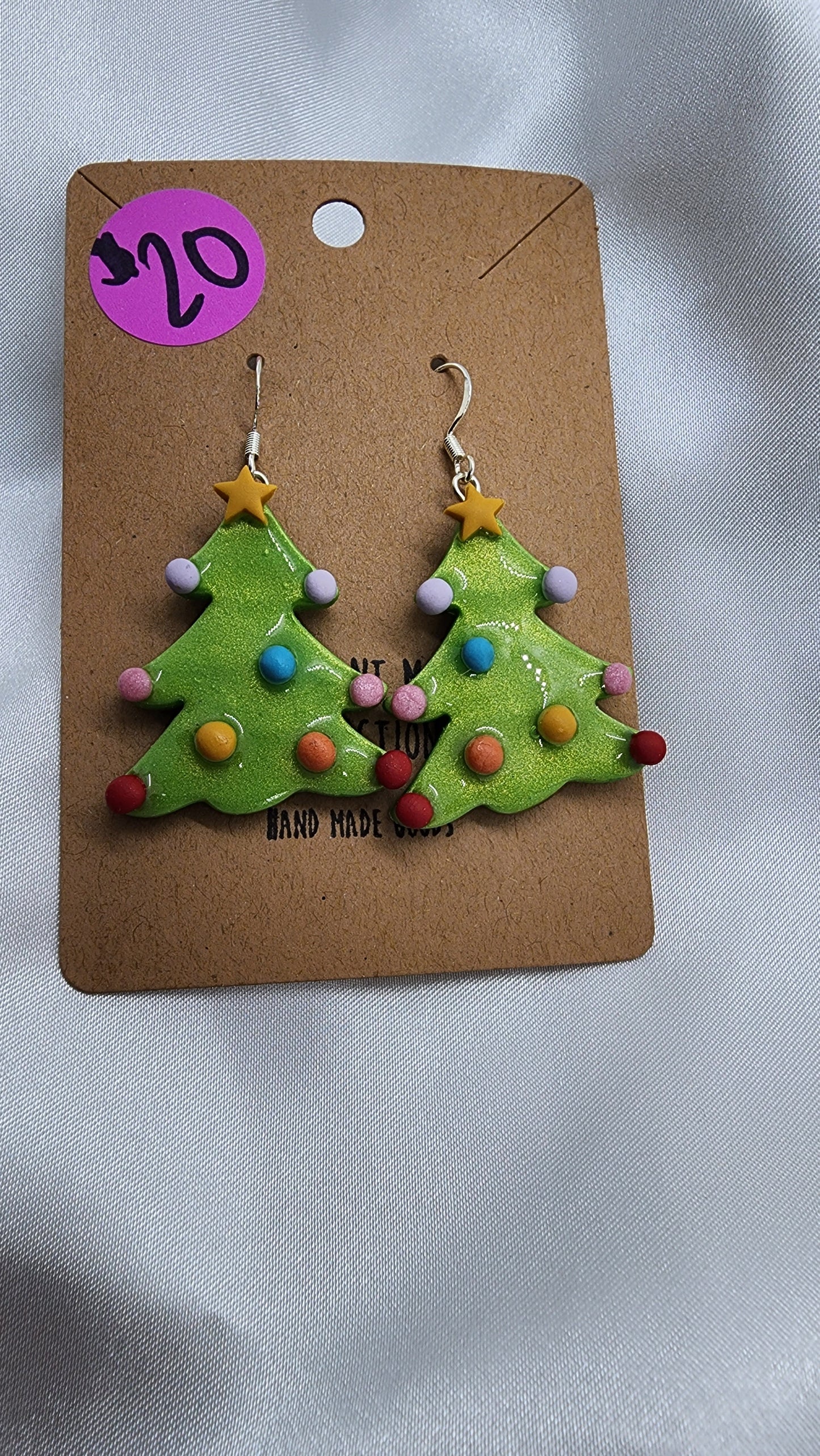Christmas Tree Clay Earrings