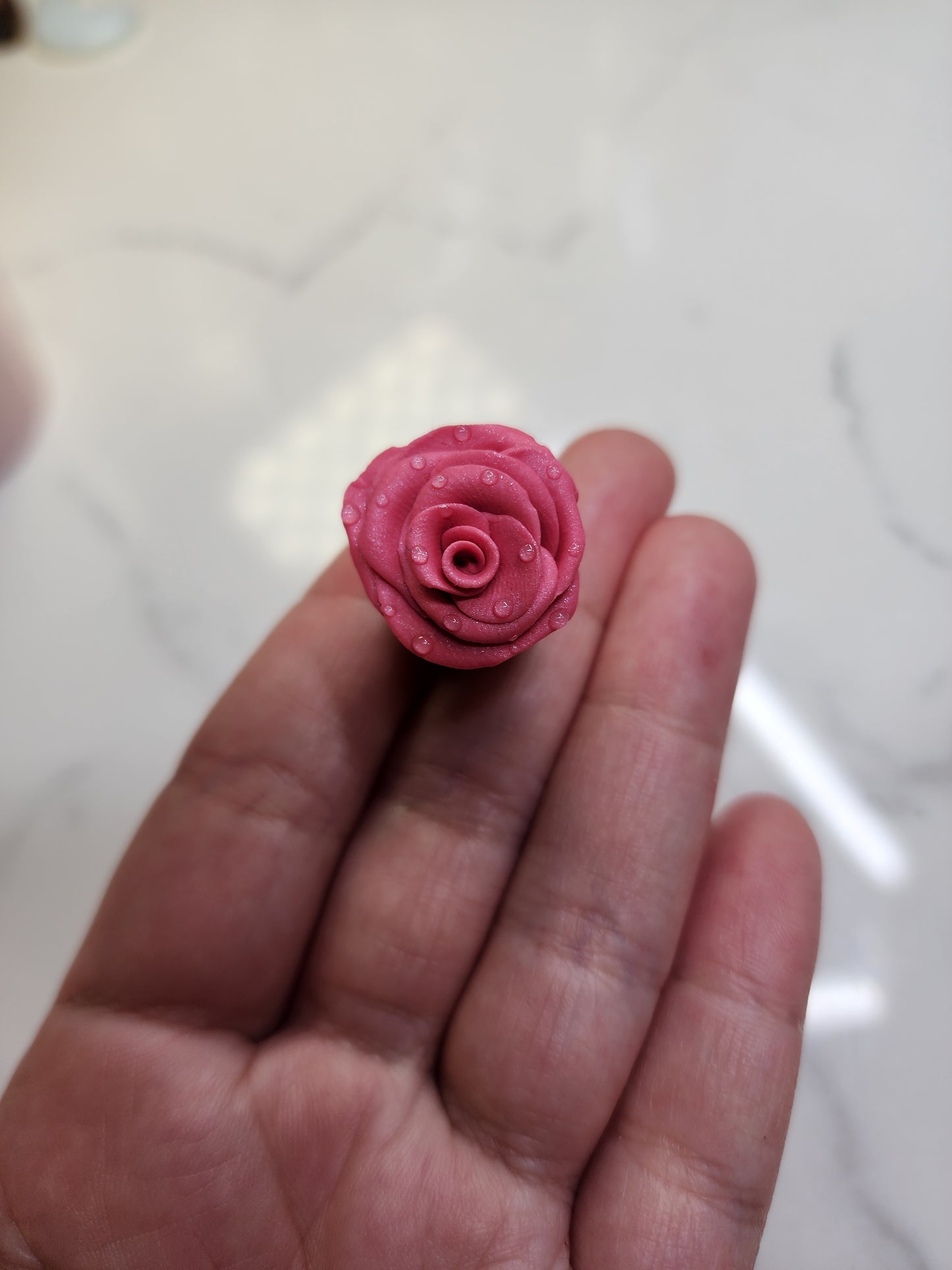Pink Rose Brooch/ Pin