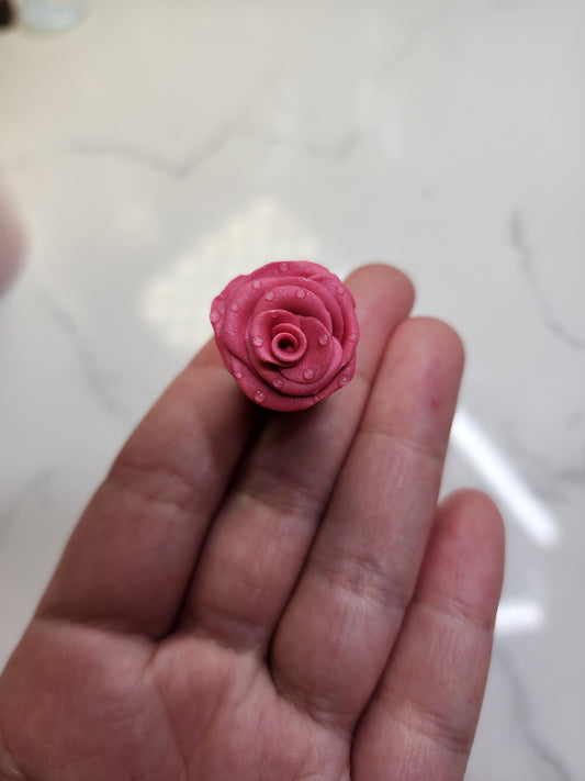 Pink Rose Brooch/ Pin